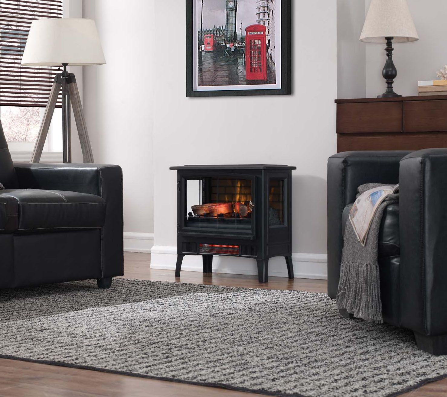 (QVC) Duraflame Infrared Stove Heater w/ 3D Flame & Remote Control