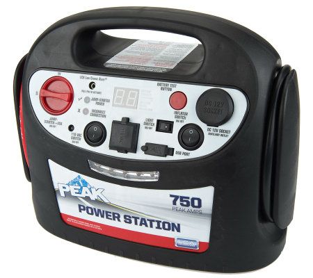 PEAK 750 Peak Amp Jump Starter & Inverter with Inflator - Page 1 — QVC.com