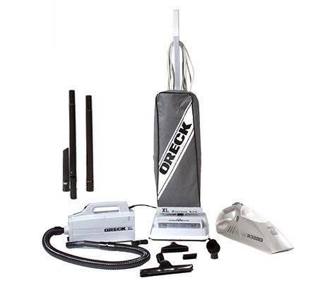 Oreck XL 8 Lb. Upright Vacuum W/Canister Vac And Car Vacuum — QVC.com