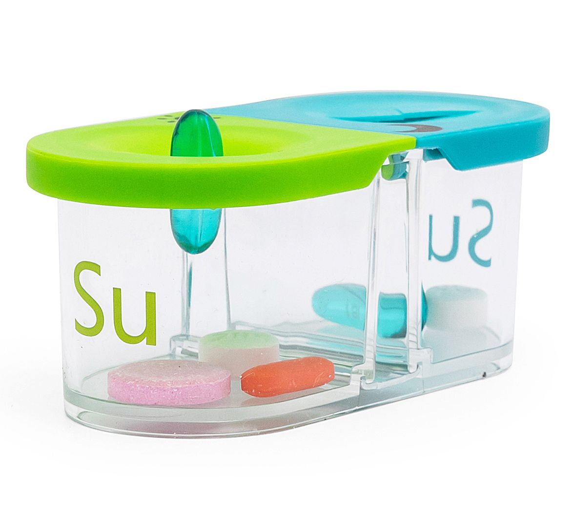 Sagely Smart Xl Weekly Pill Organizer Set With Pouch Qvc