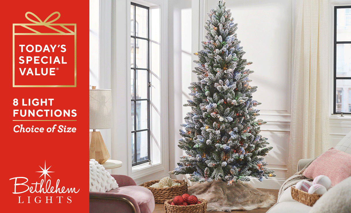 (QVC) Bethlehem Lights LED Color Change Heritage Christmas Tree