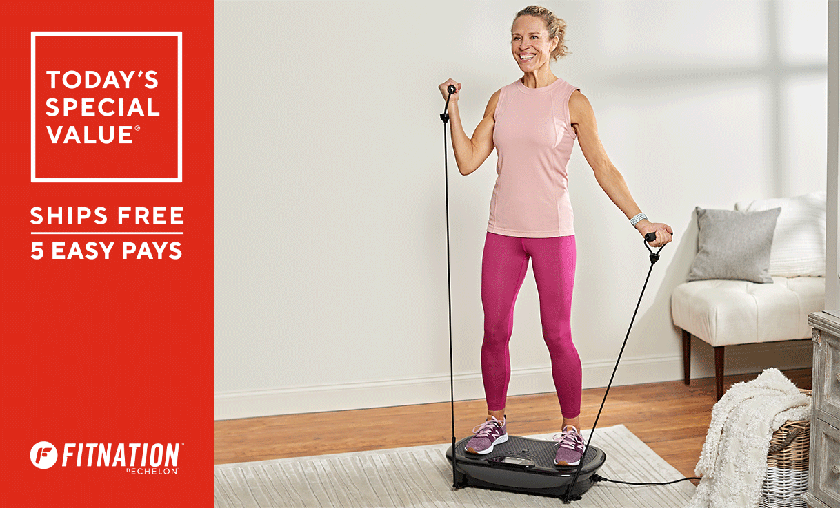 (QVC) FITNATION Rock N Fit Whole Body Vibration Plate with Seat