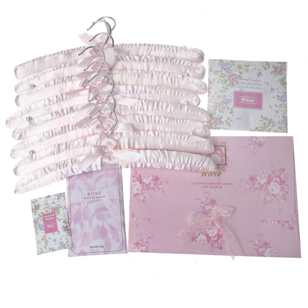 8 Scented Hangers Set With 3 Drawer Liners 3 Scented Sachets