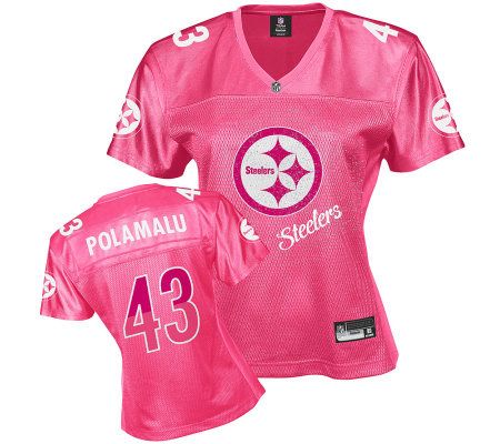 Nike Pittsburgh Steelers No43 Troy Polamalu New Pink Women's Be Luv'd Stitched NFL Elite Jersey