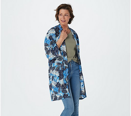 Attitudes by Renee Printed Como Jersey Lounge Duster