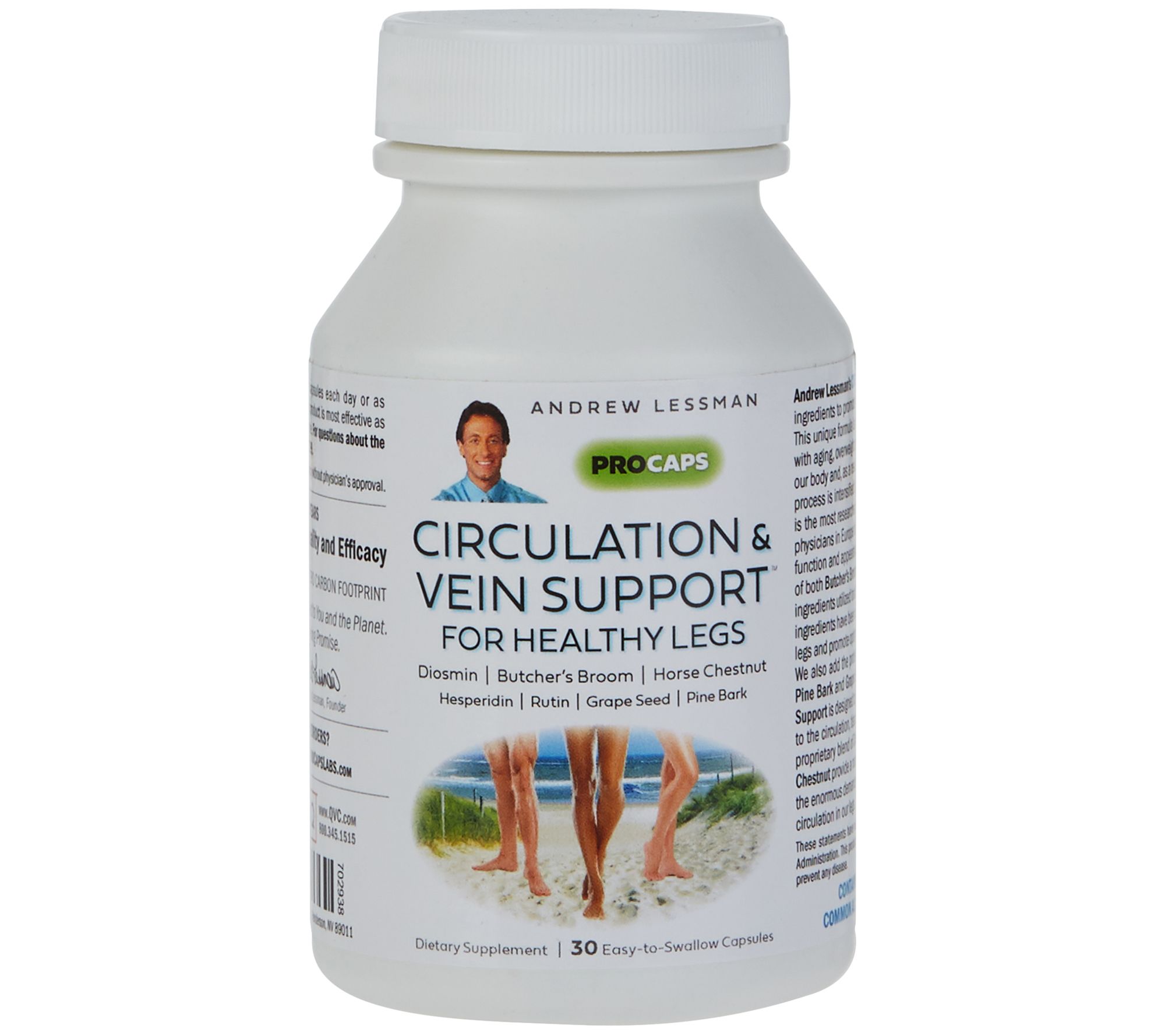 Andrew Lessman Circulation & Vein Support 30 Capsules - QVC.com