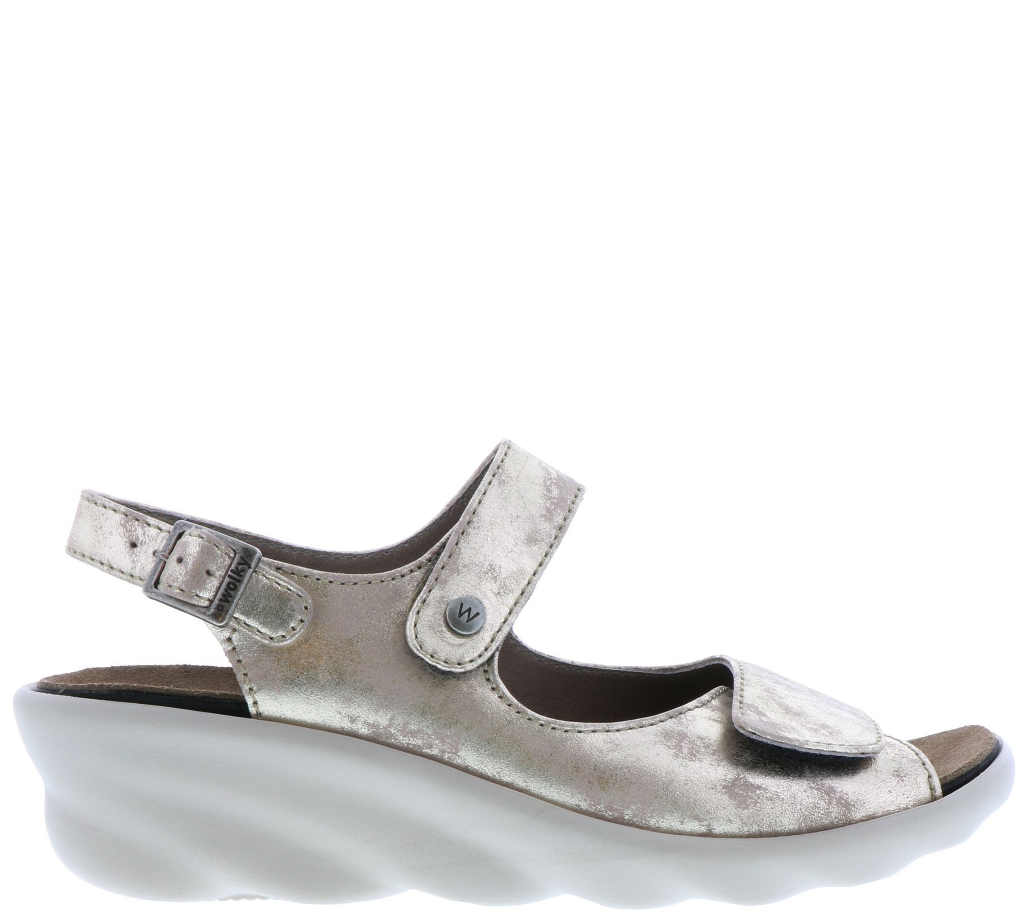Wolky Leather Sandals with Removable Footbed -Scala - QVC.com