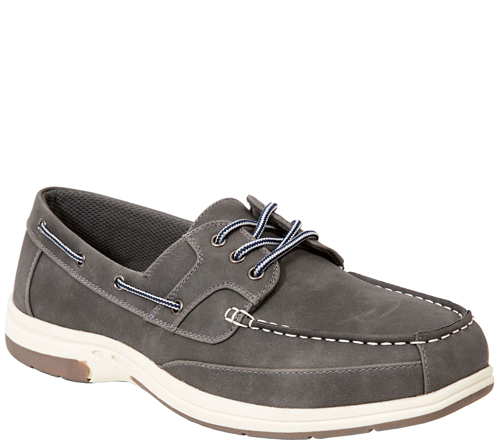 Deer Stags Men's Memory Foam Lace Up Boat Shoexfords - Mitch - QVC.com