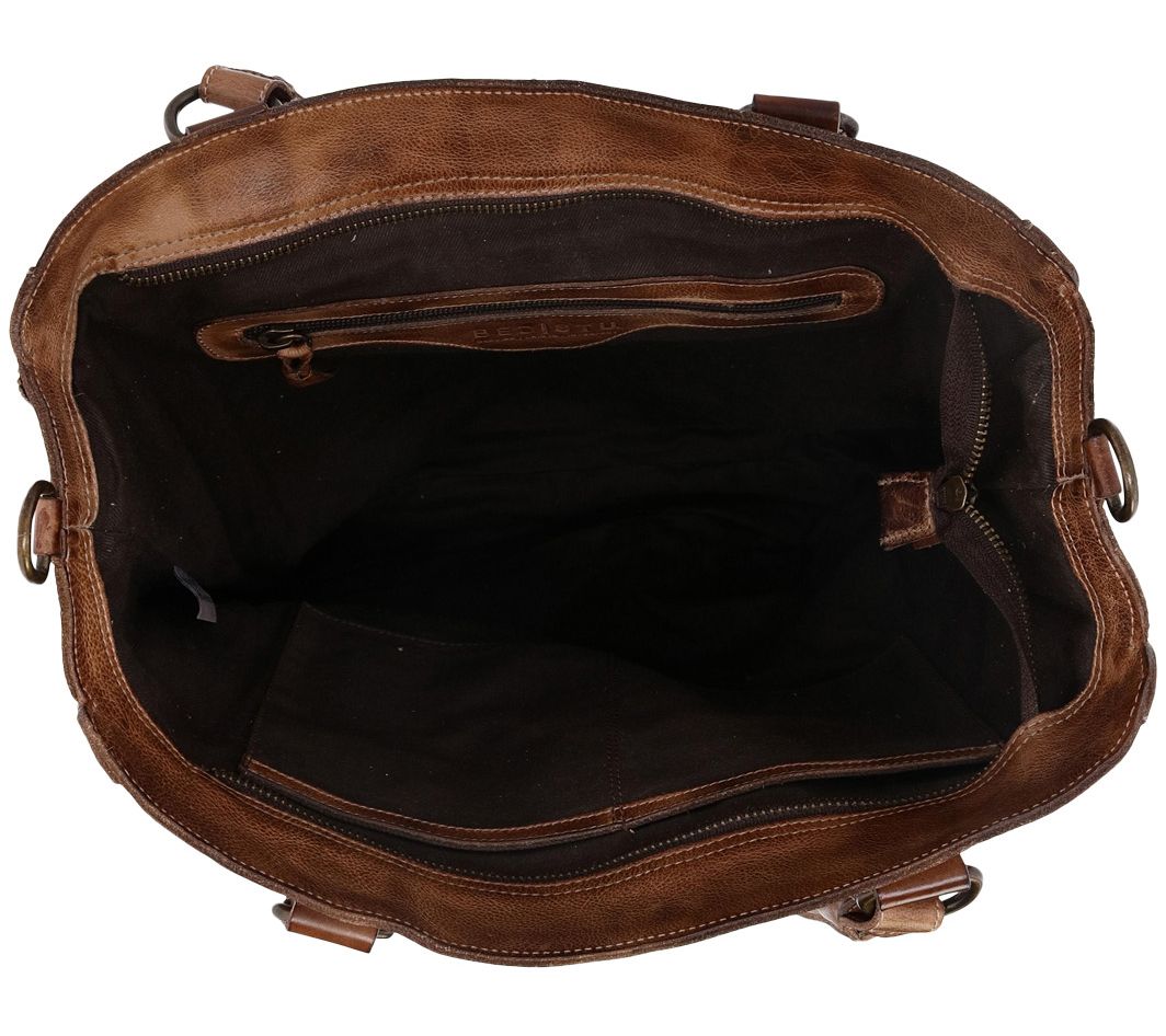 BED STU Oversized Leather Shoulder Bag - Mildred - QVC.com