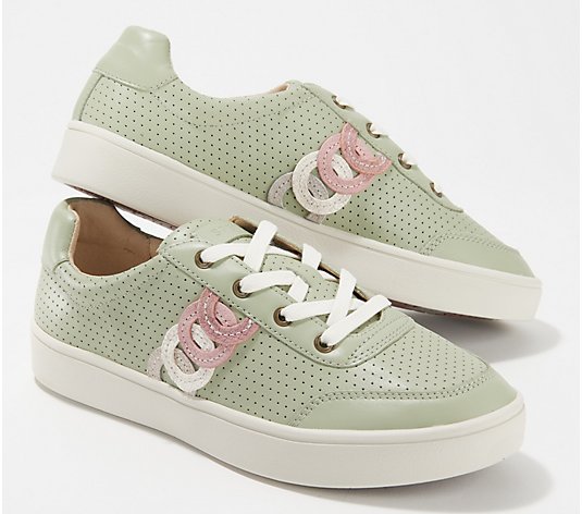 Spenco Leather Lace-Up Sneakers - Cambridge