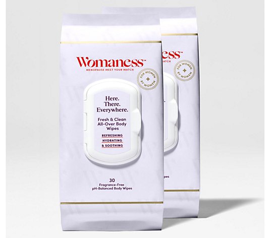 Womaness Everywhere Fresh & Clean All-Over Body Wipes
