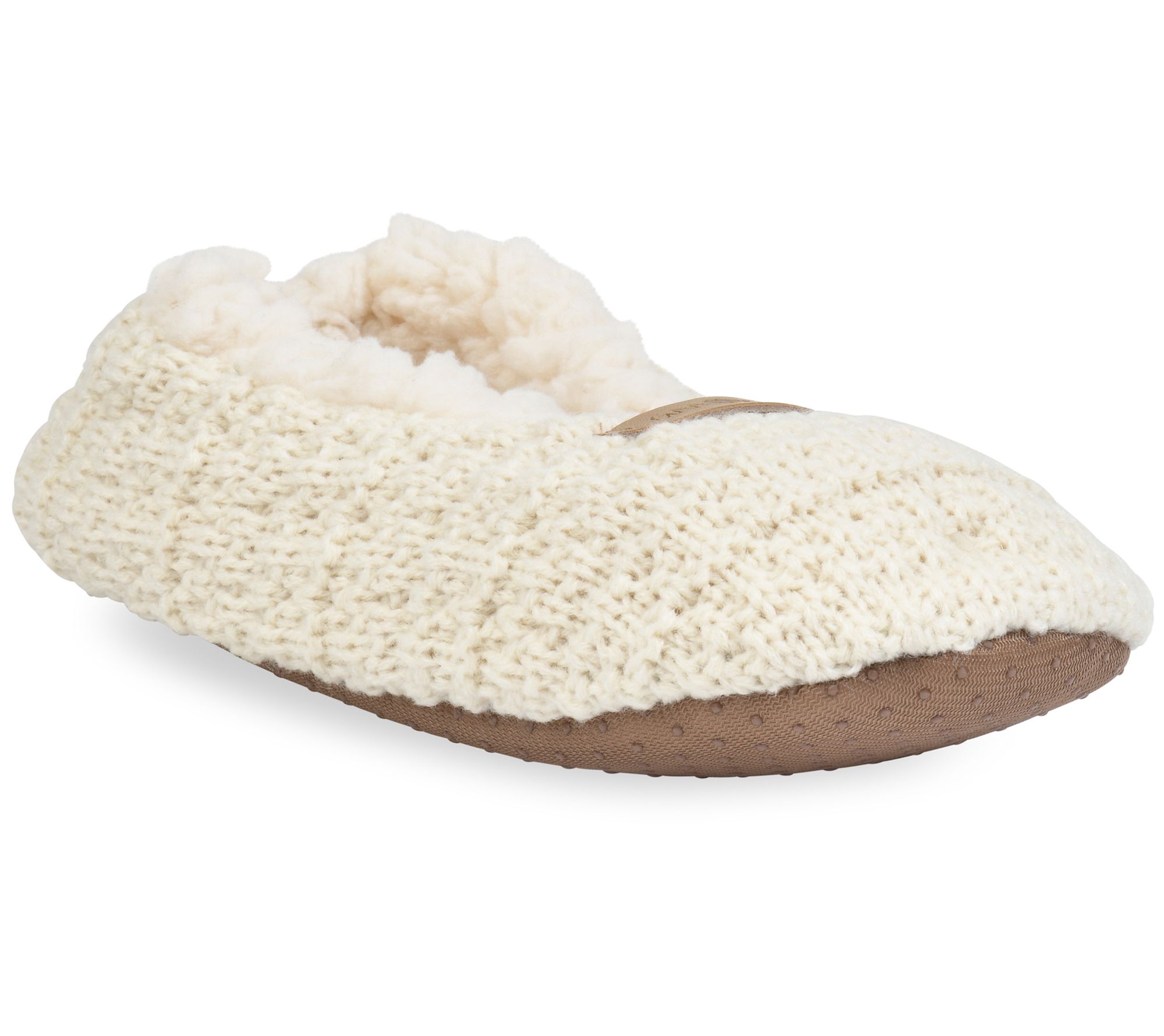 Gaahuu Womens Textured Knit Ballerina Slippers