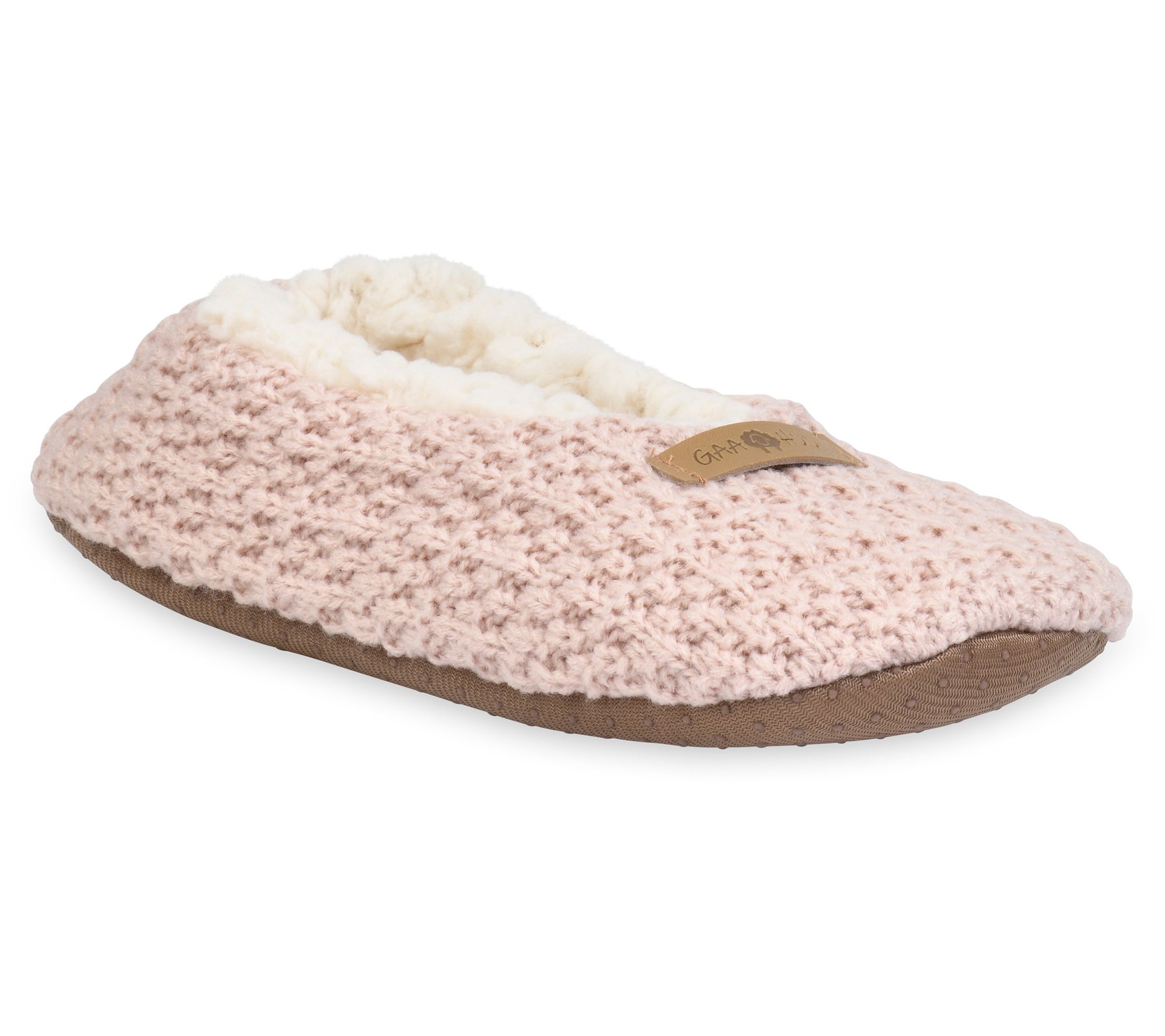 Gaahuu Womens Textured Knit Ballerina Slippers