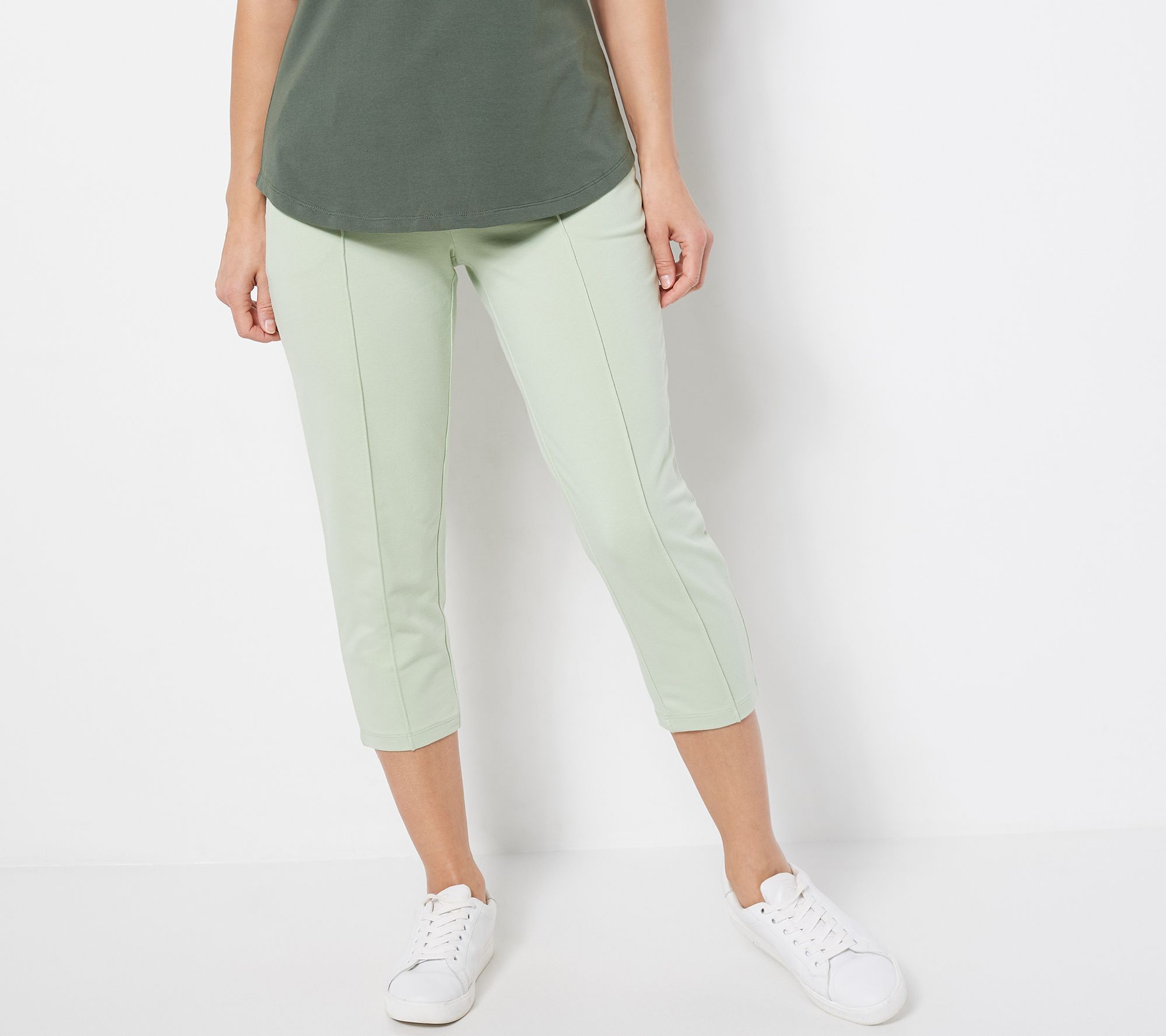 Denim & Co. Regular Active French Terry Crop Pant