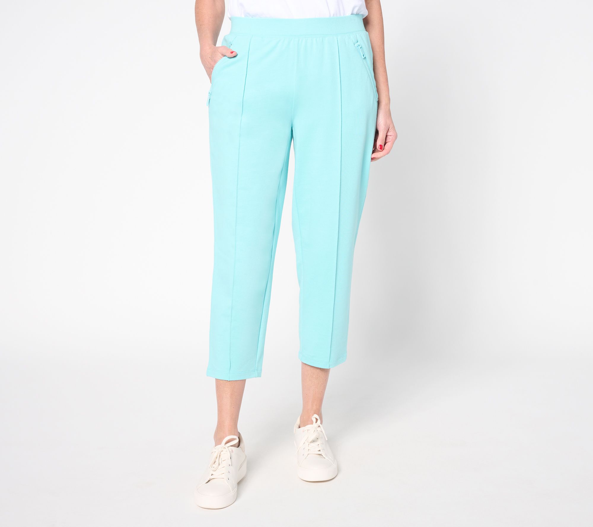 Denim & Co. Regular Active French Terry Crop Pant