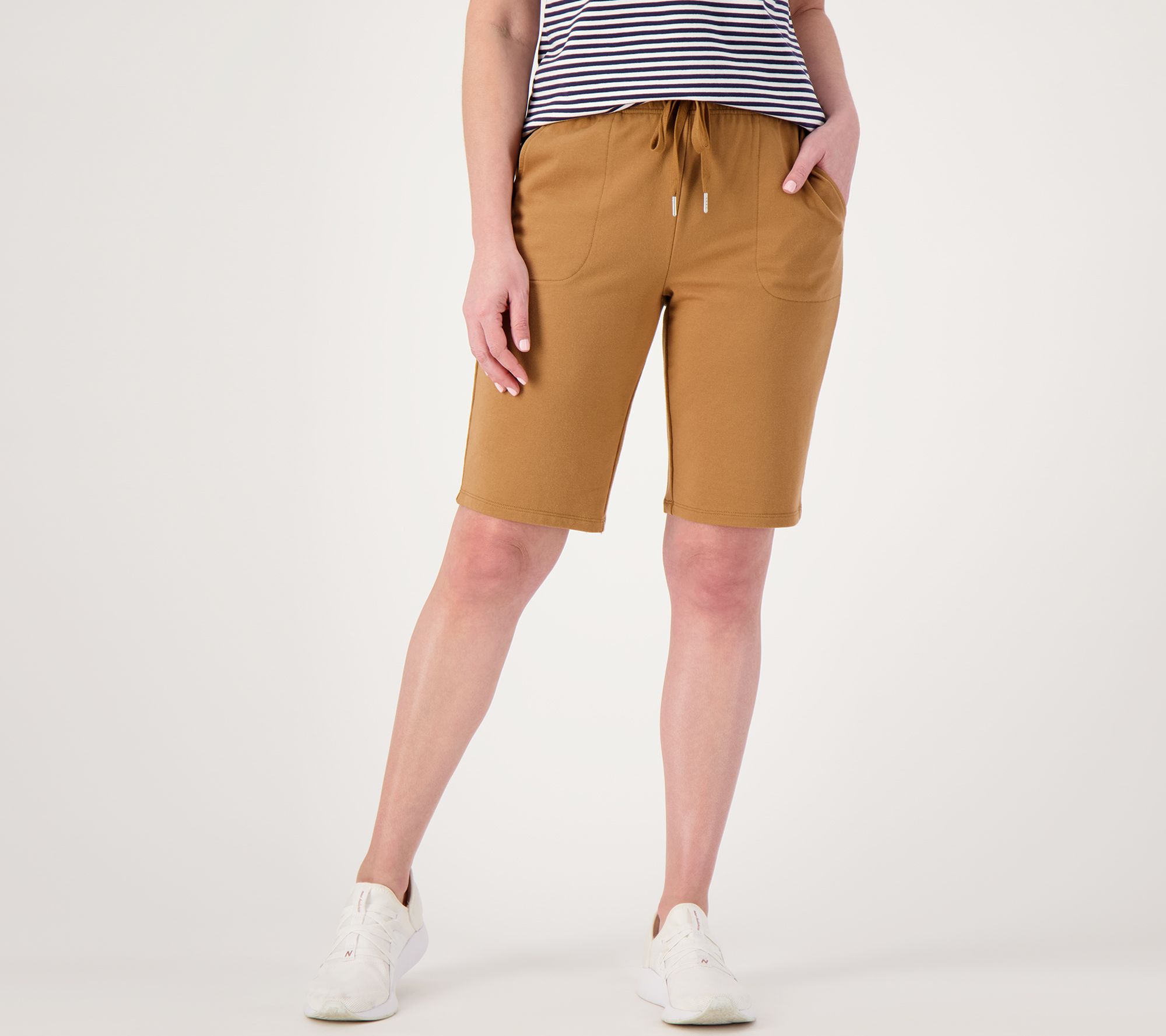 Sport Savvy Regular French Terry Capri Pants 