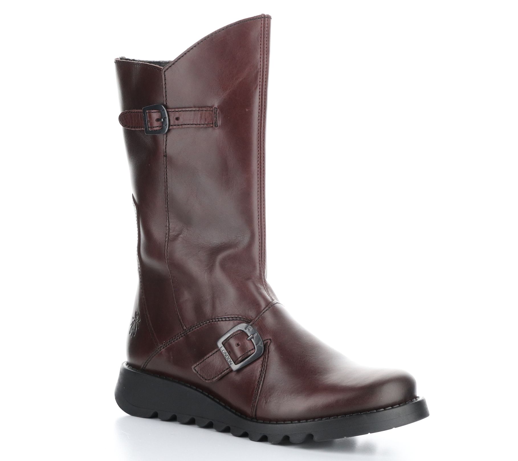 Fly London Leather Side Zip Boots-Mes