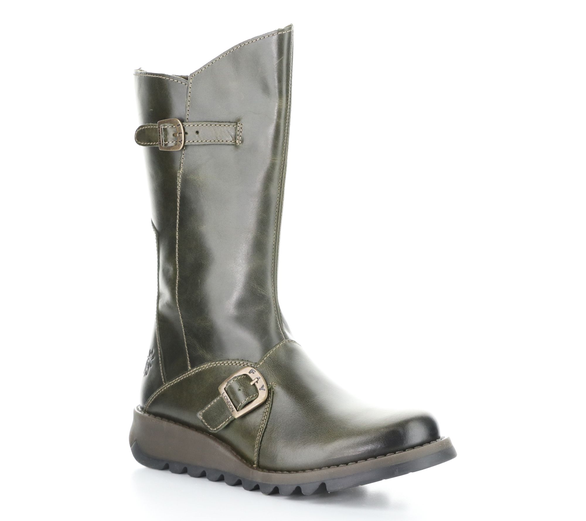 Fly London Leather Side Zip Boots-Mes