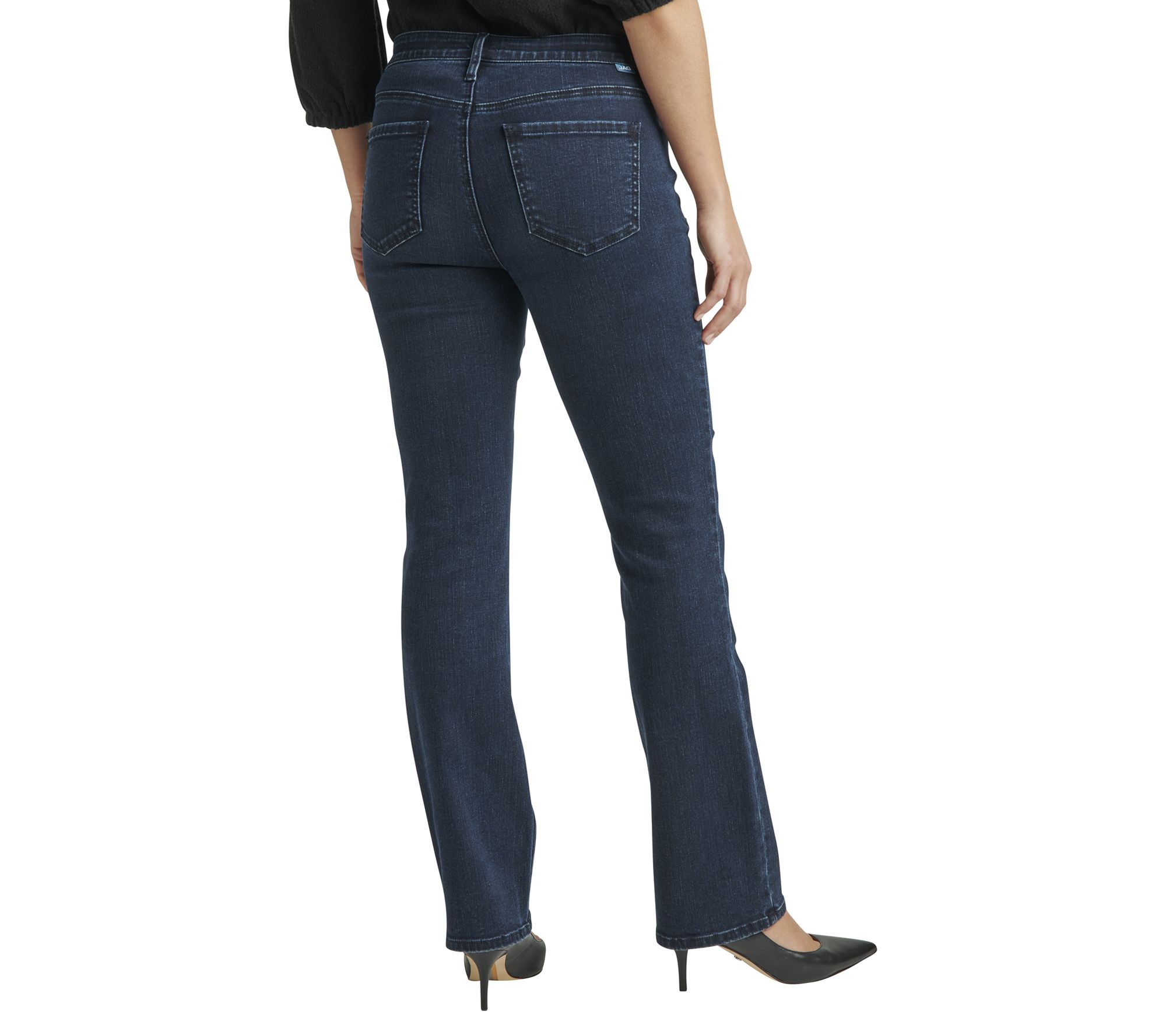 JAG Petite Eloise Mid Rise Bootcut Jeans -Artes ia Blue - QVC.com