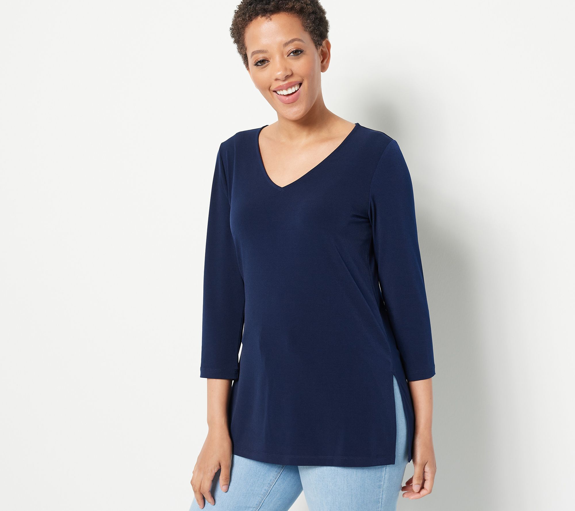 Susan Graver Modern Essentials Petite Liquid Knit Tunic
