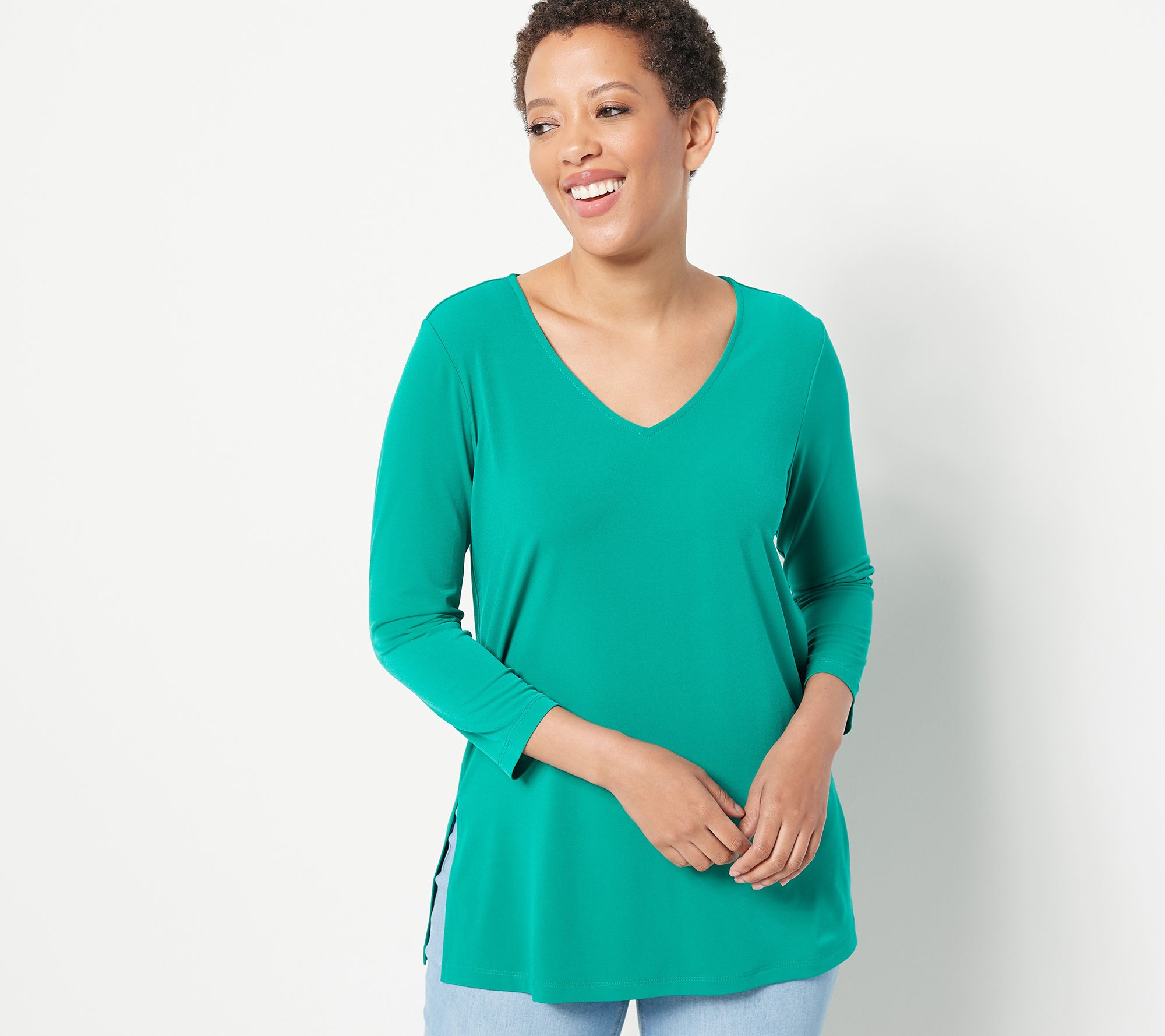 Susan Graver Modern Essentials Petite Liquid Knit Tunic