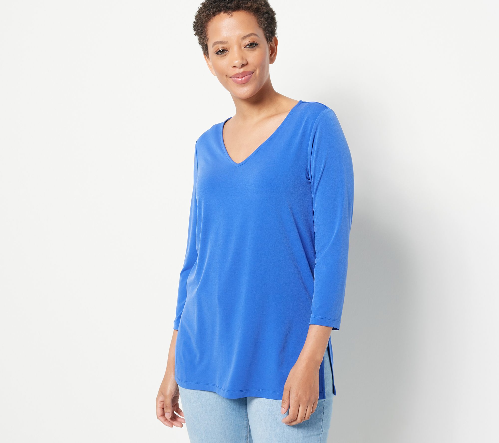 Susan Graver Modern Essentials Petite Liquid Knit Tunic