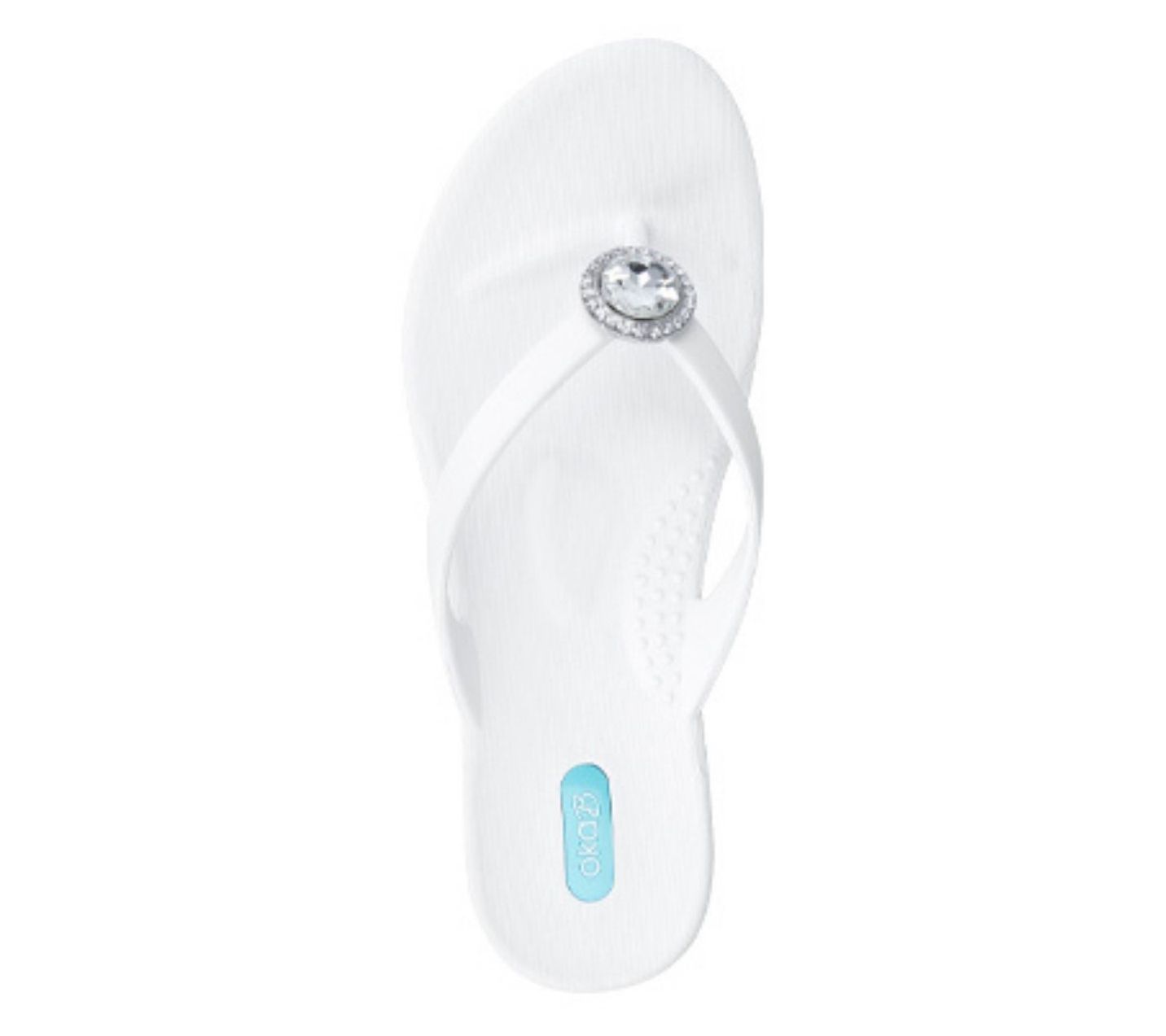 Oka-B Crystal Encrusted Coin Embellished Thong- Halo