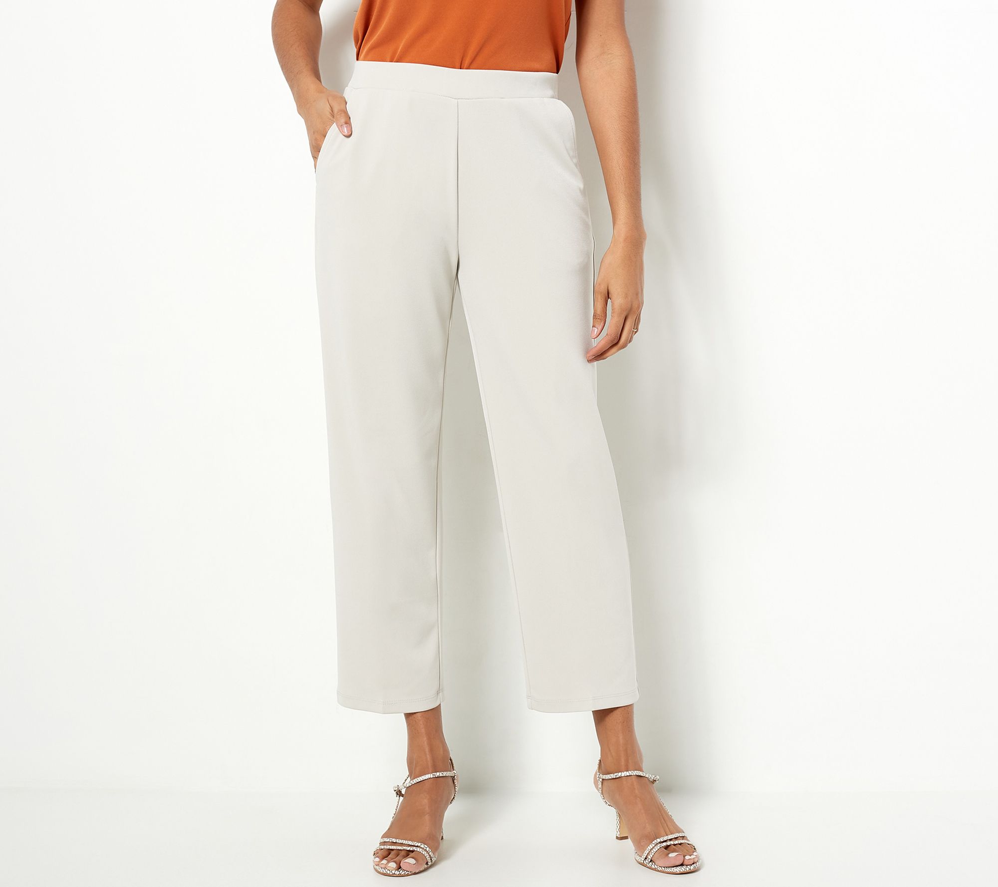 Susan Graver LK Fusion Pull On Crop Pants - QVC.com