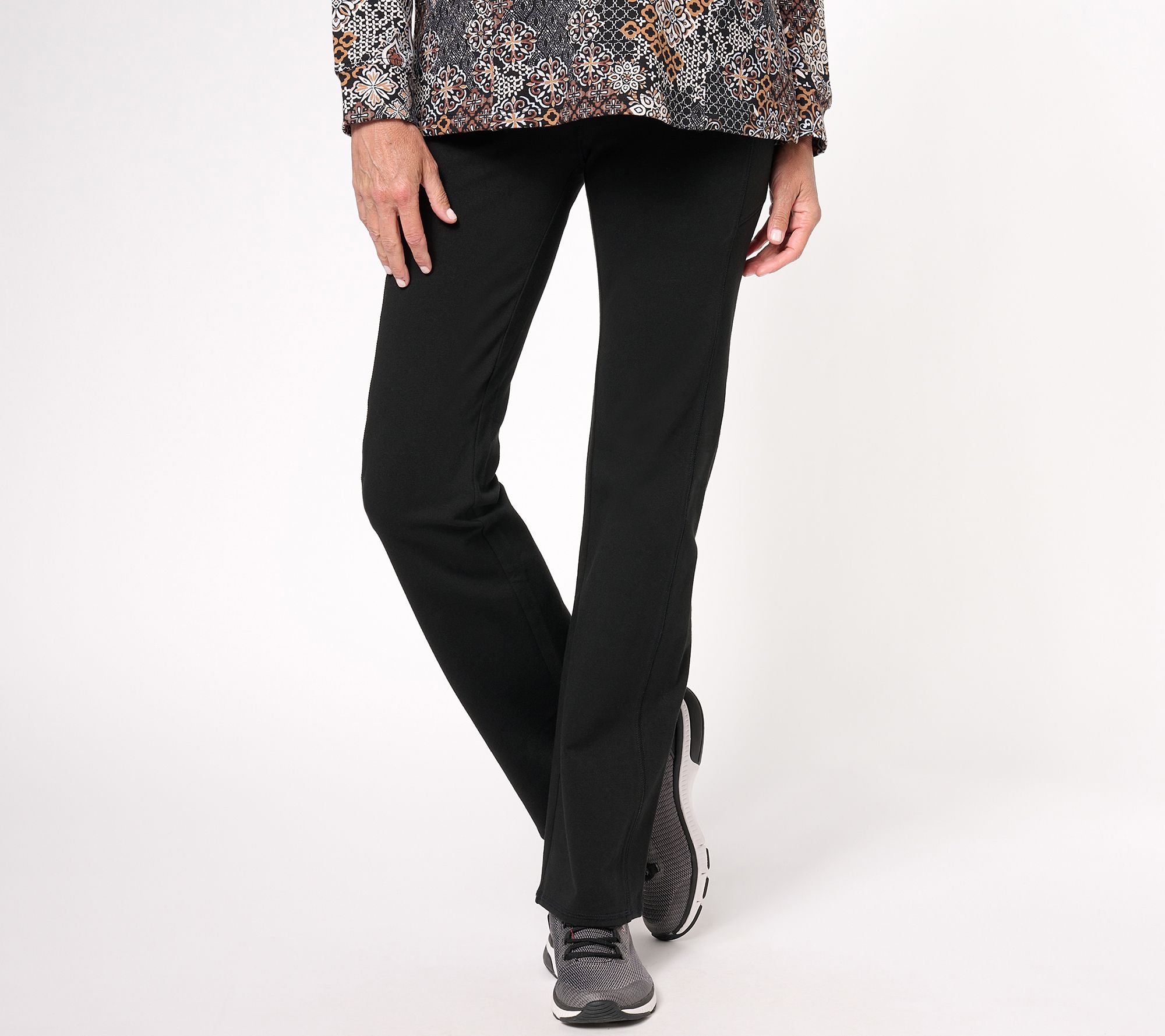 Denim & Co. Active Duo Stretch Petite Lightly Boot Pant w/ Pockets