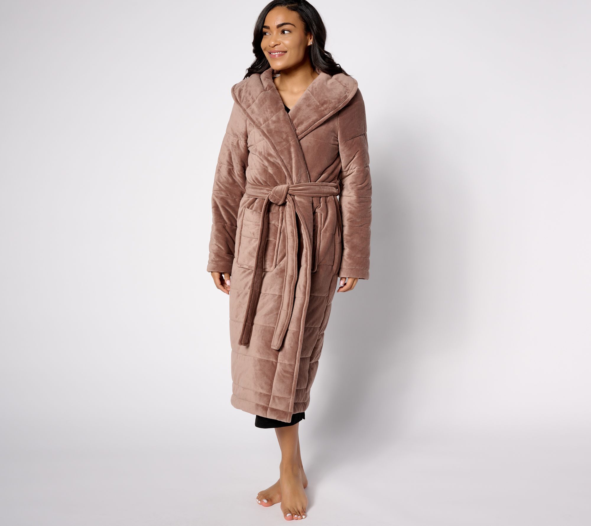 Berkshire Homewear Quilted Baby Fleece Shawl Collar Robe