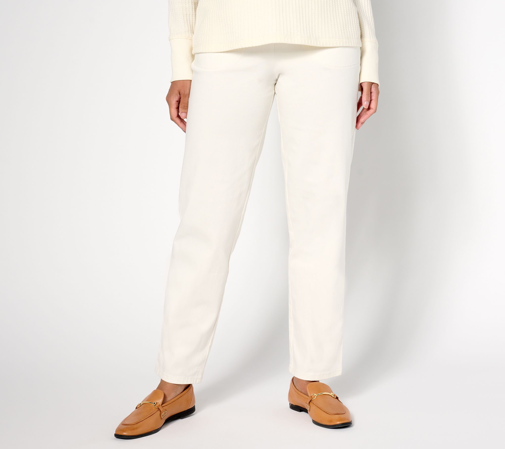 Denim & Co. Original Waist Stretch Petite Side Pocket Pants