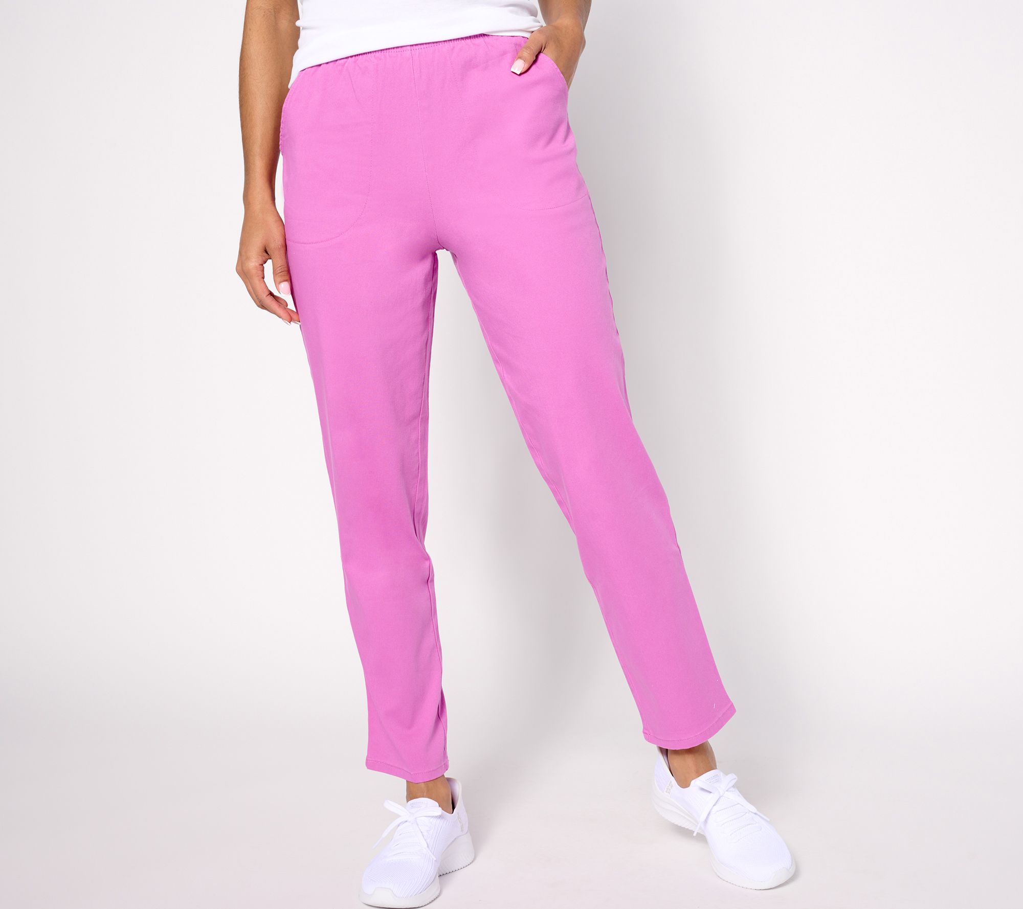 Denim & Co. Original Waist Stretch Petite Side Pocket Pants