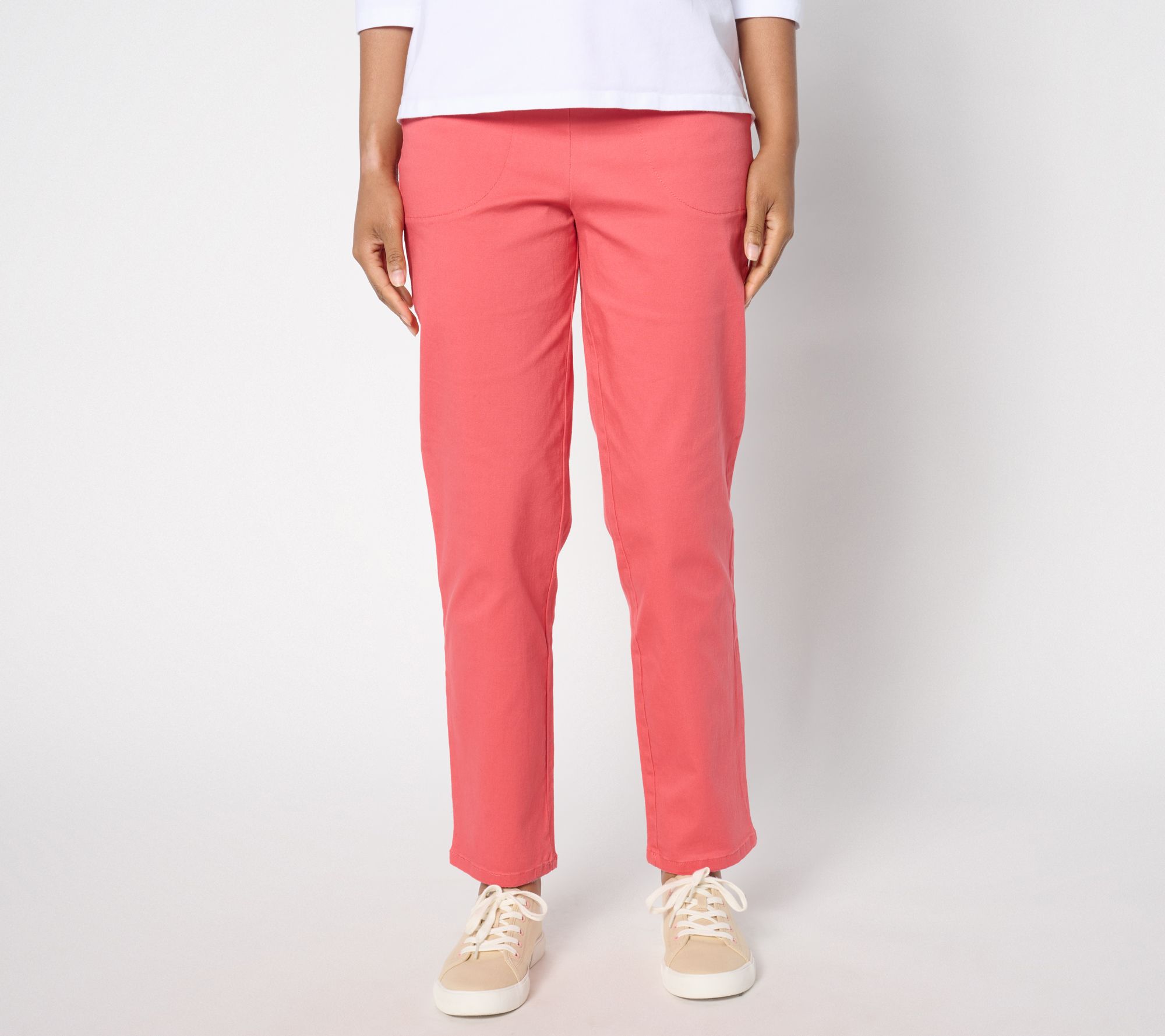Denim & Co. Original Waist Stretch Petite Side Pocket Pant- Seasonal