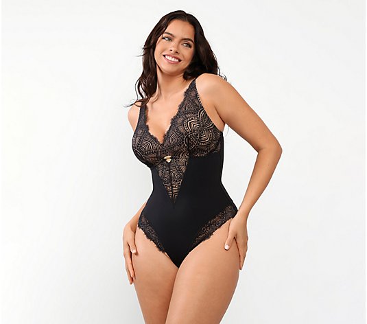 Shapellx AirSlim Go Braless Shaping Lace Bodysuit 