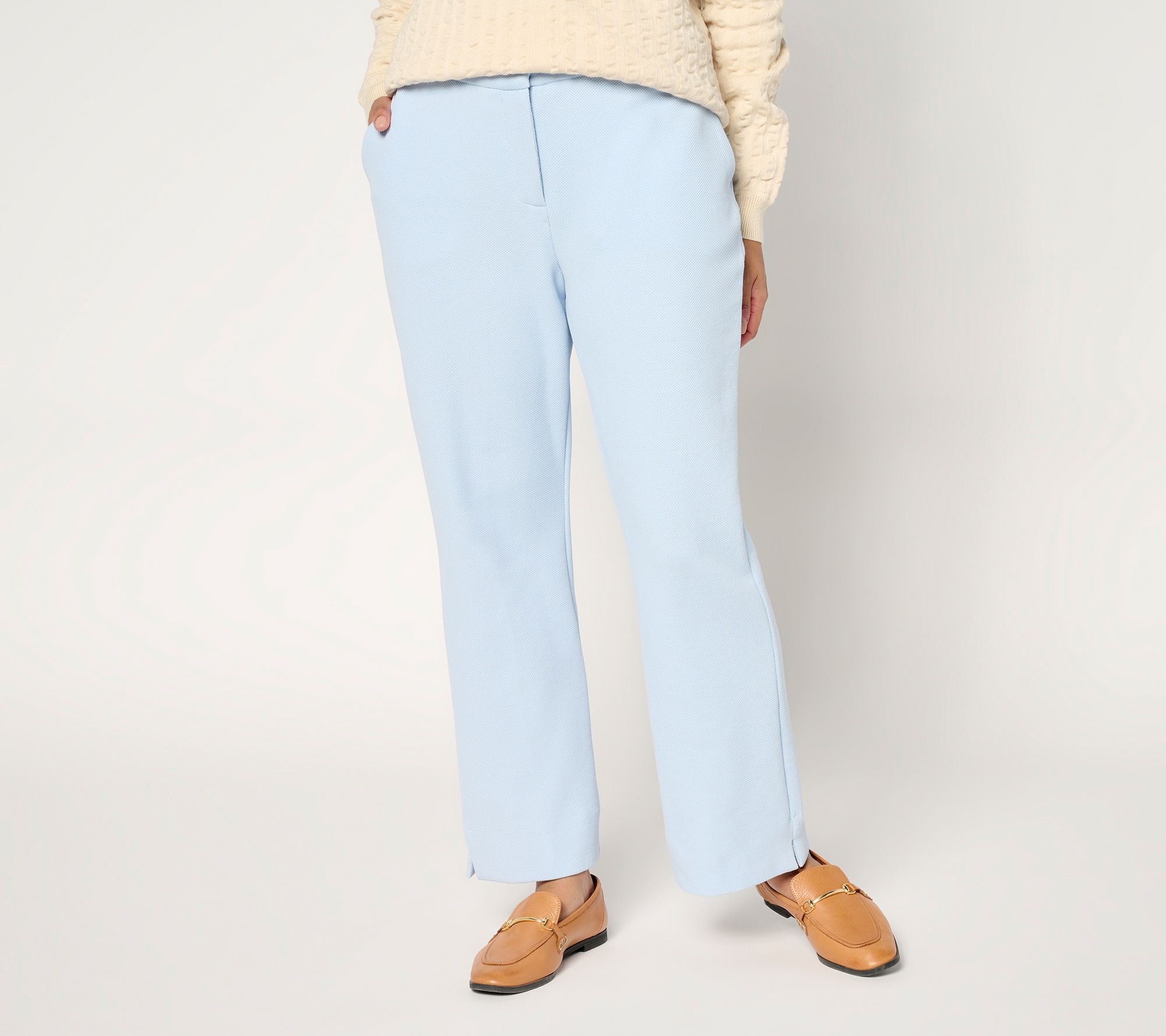 Joan Rivers Red Carpet Petite Stretch Pique Ankle Pants