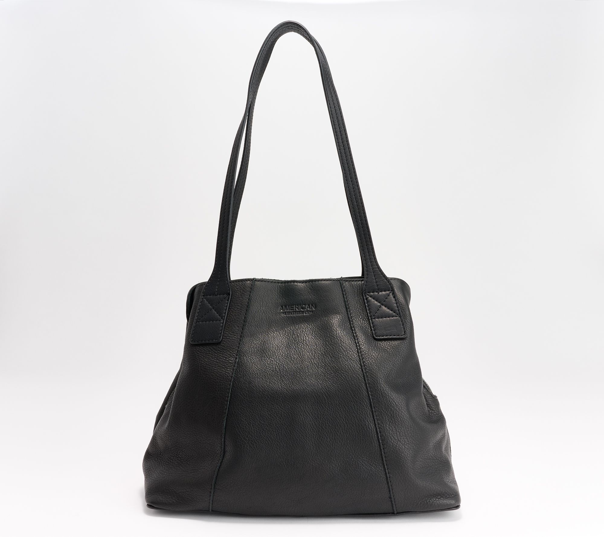American Leather Co. Ada Triple Entry Leather Tote