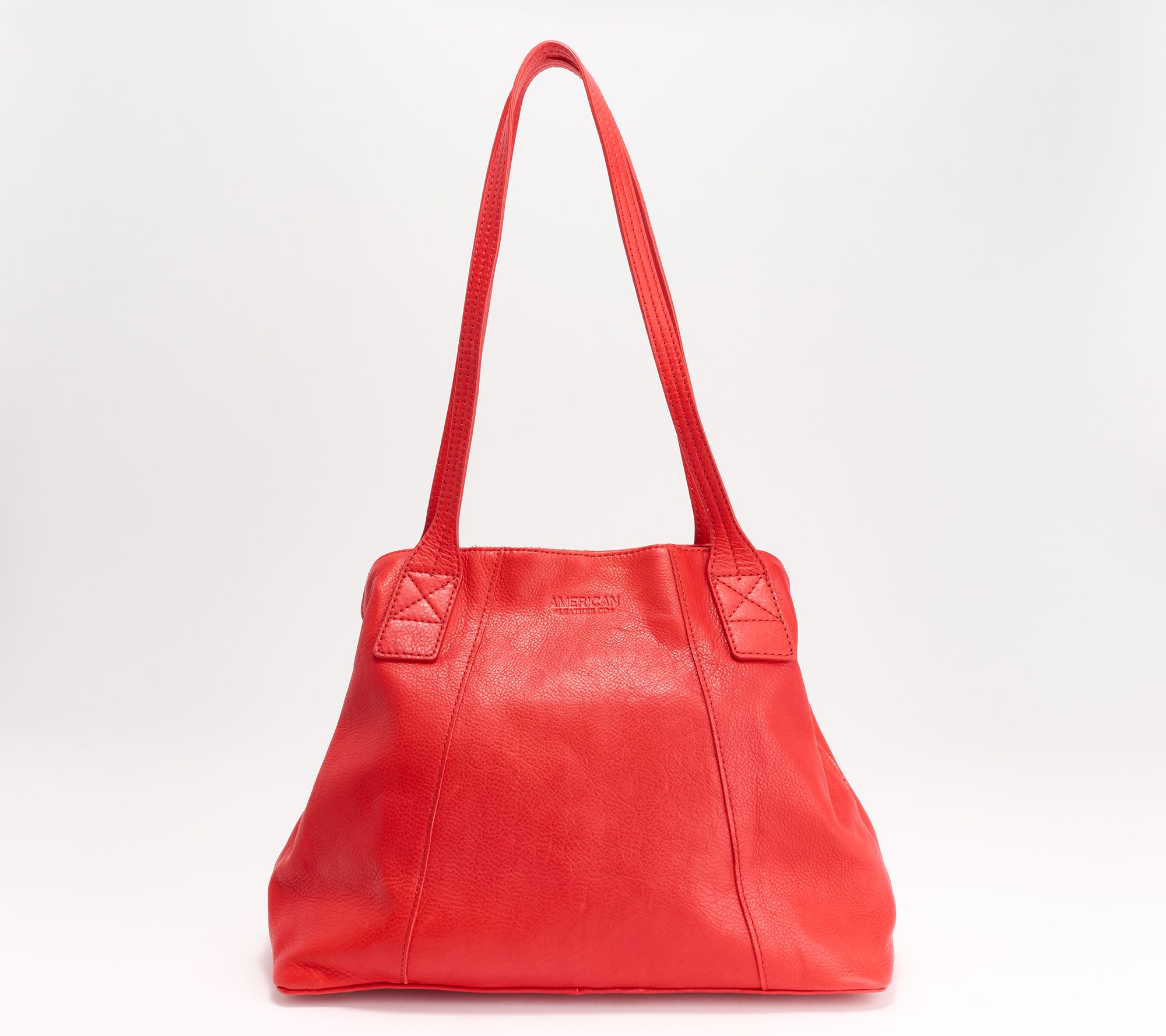 American Leather Co. Ada Triple Entry Leather Tote