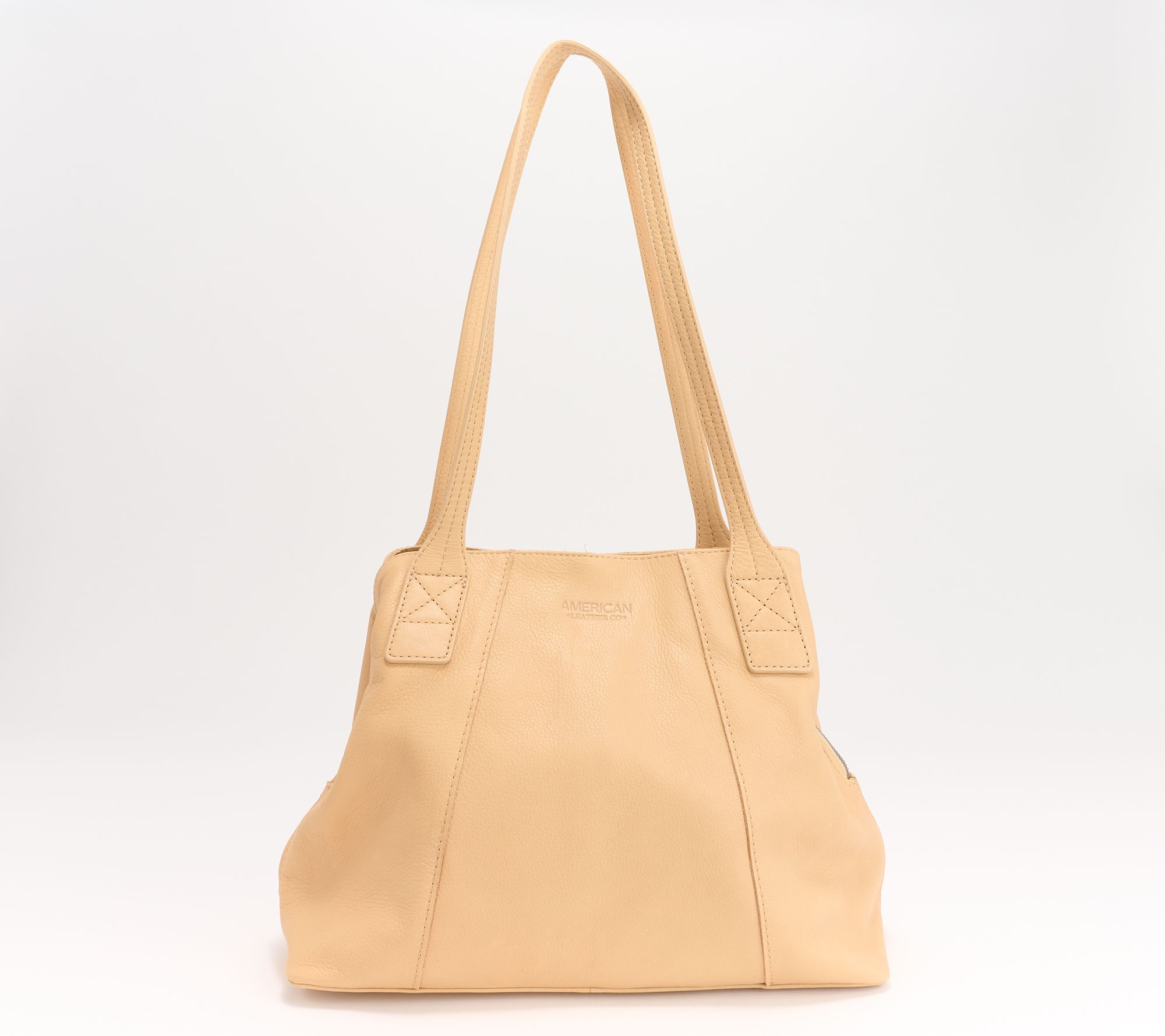 American Leather Co. Ada Triple Entry Leather Tote