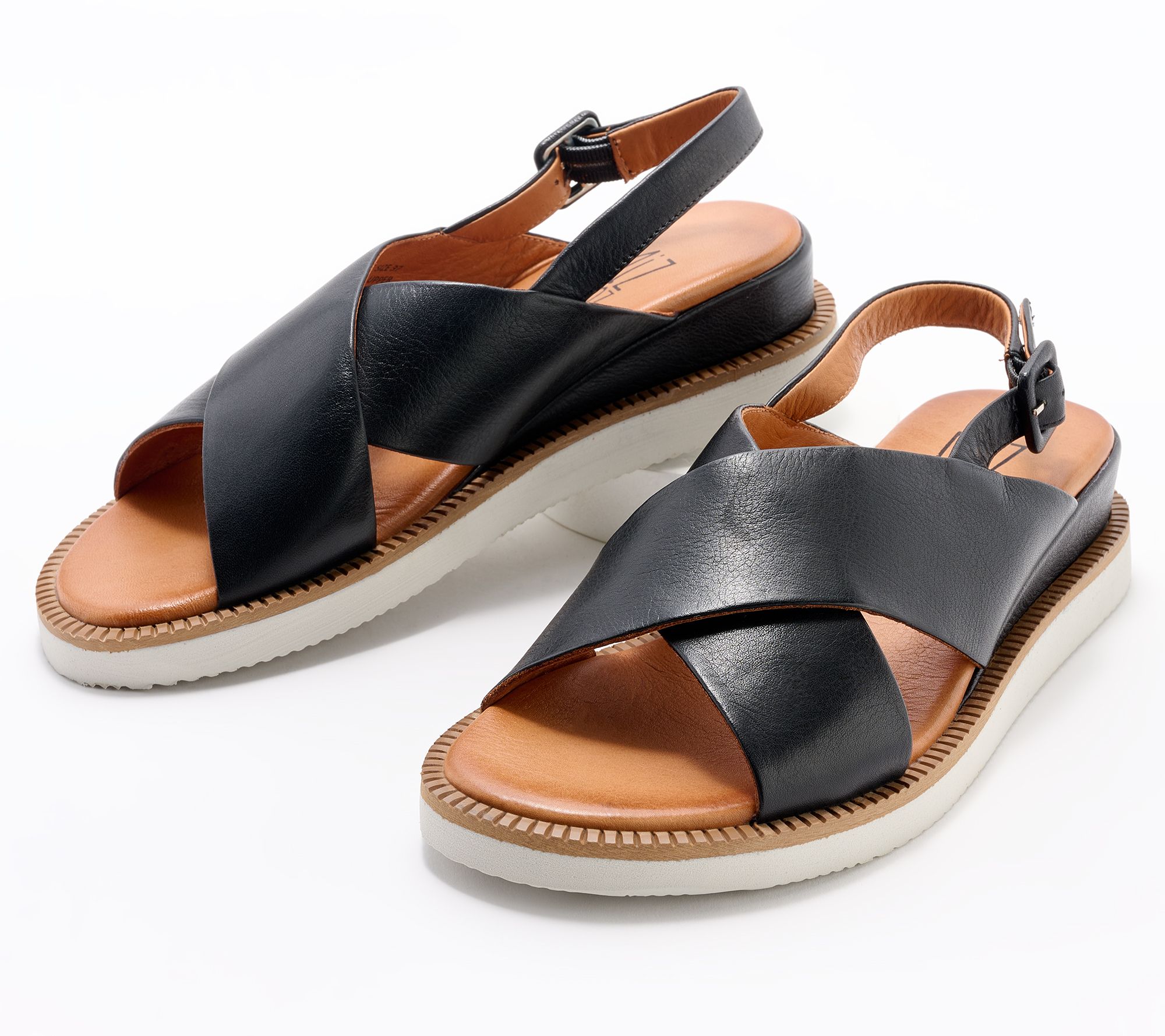 Miz Mooz Leather Backstrap Sandals - Ella - QVC.com