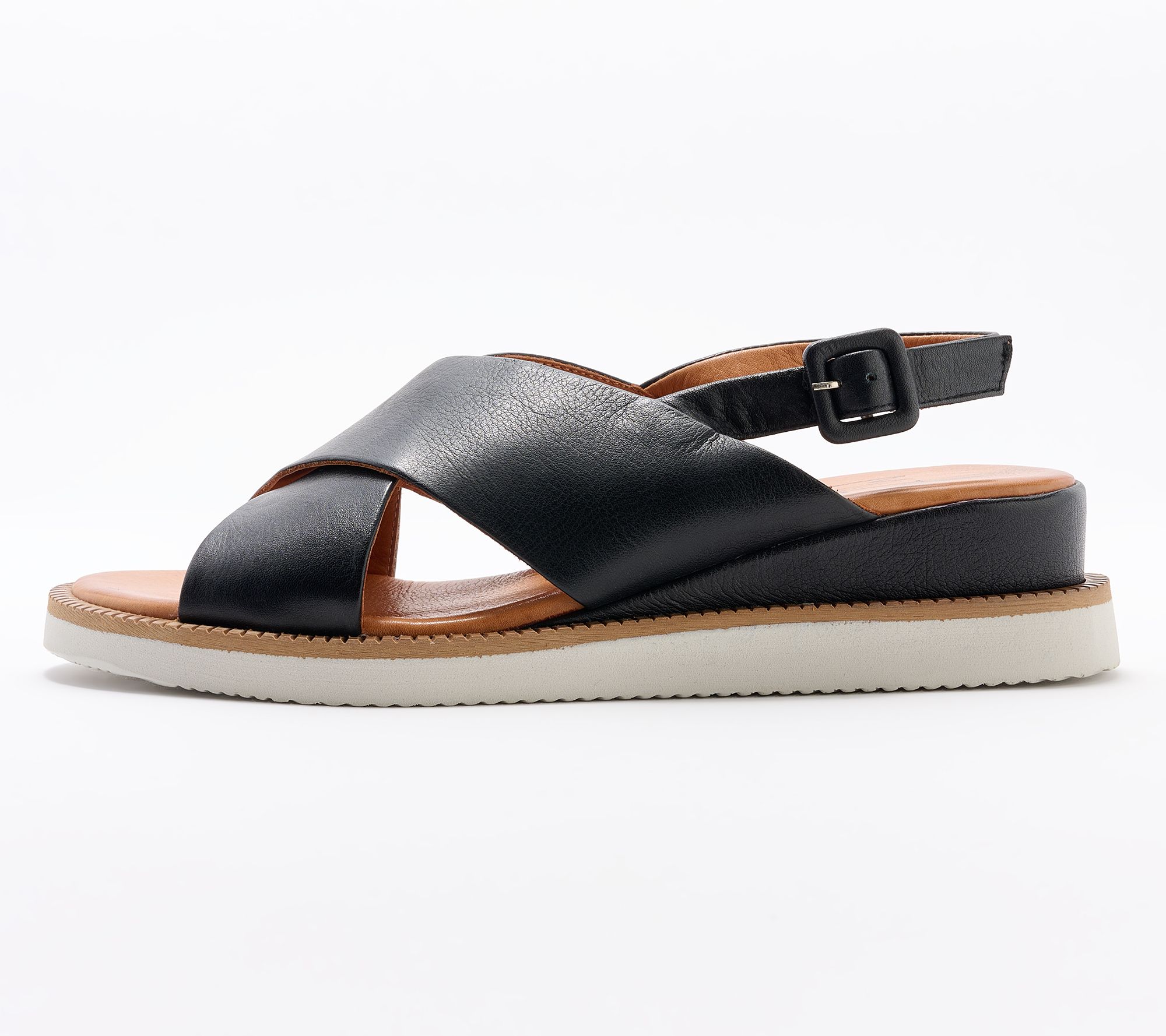 Miz Mooz Leather Backstrap Sandals - Ella - QVC.com