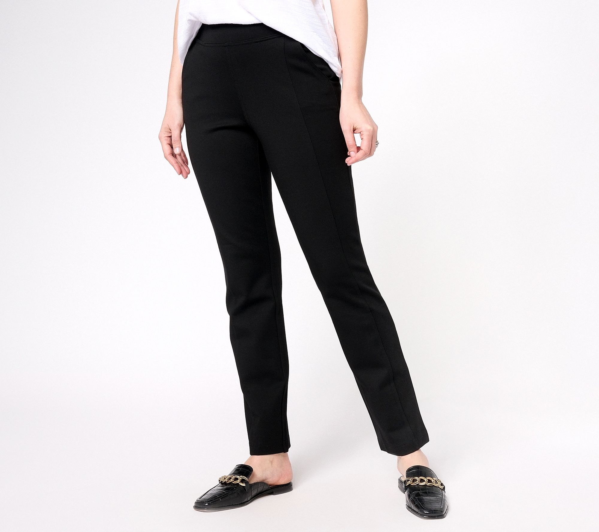 "As Is" Belle by Kim Gravel Regular Straight-Leg Ponte Pant