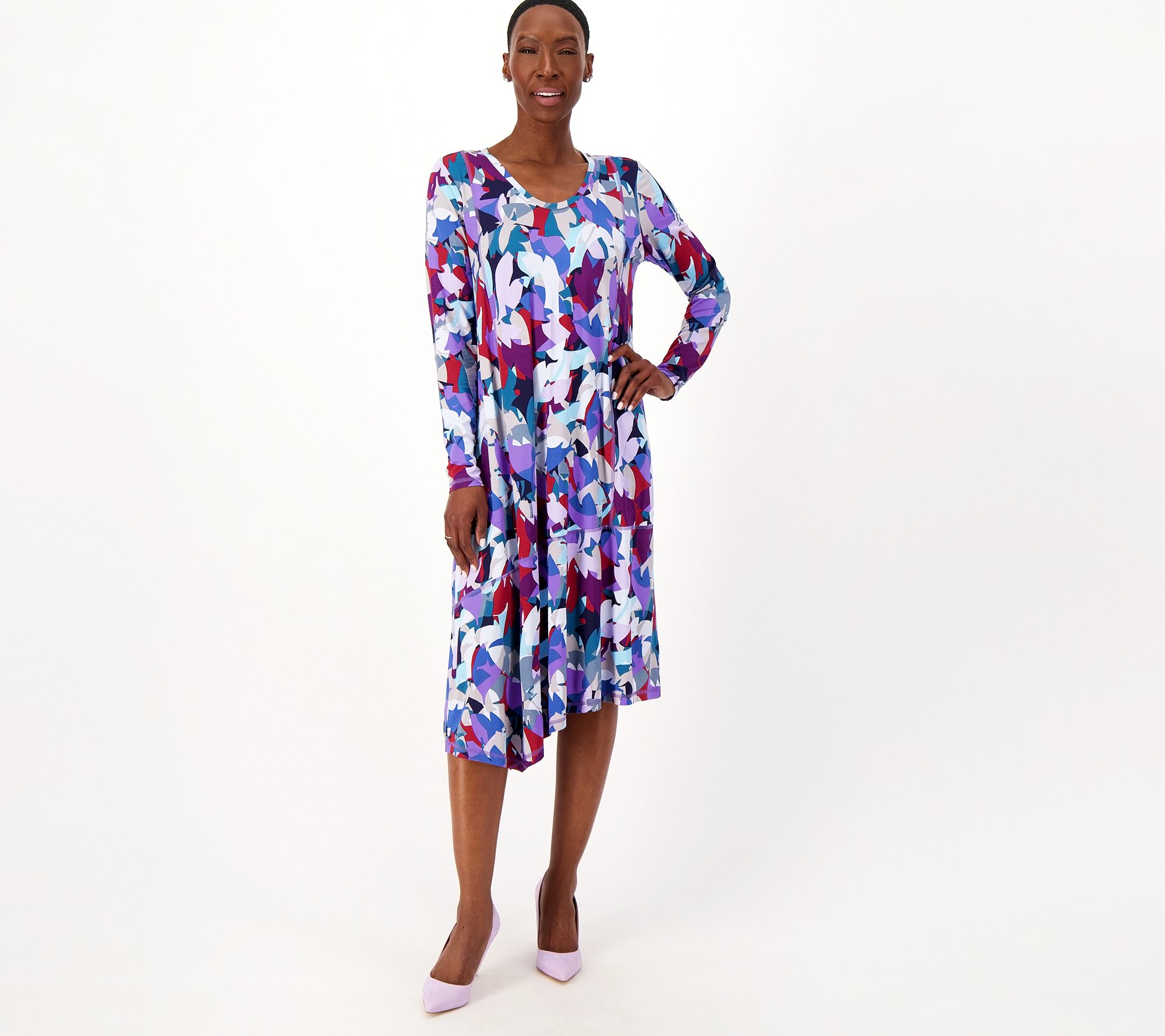 "As Is" LOGO by Lori Goldstein Rayon 230 Regular Printed Dress