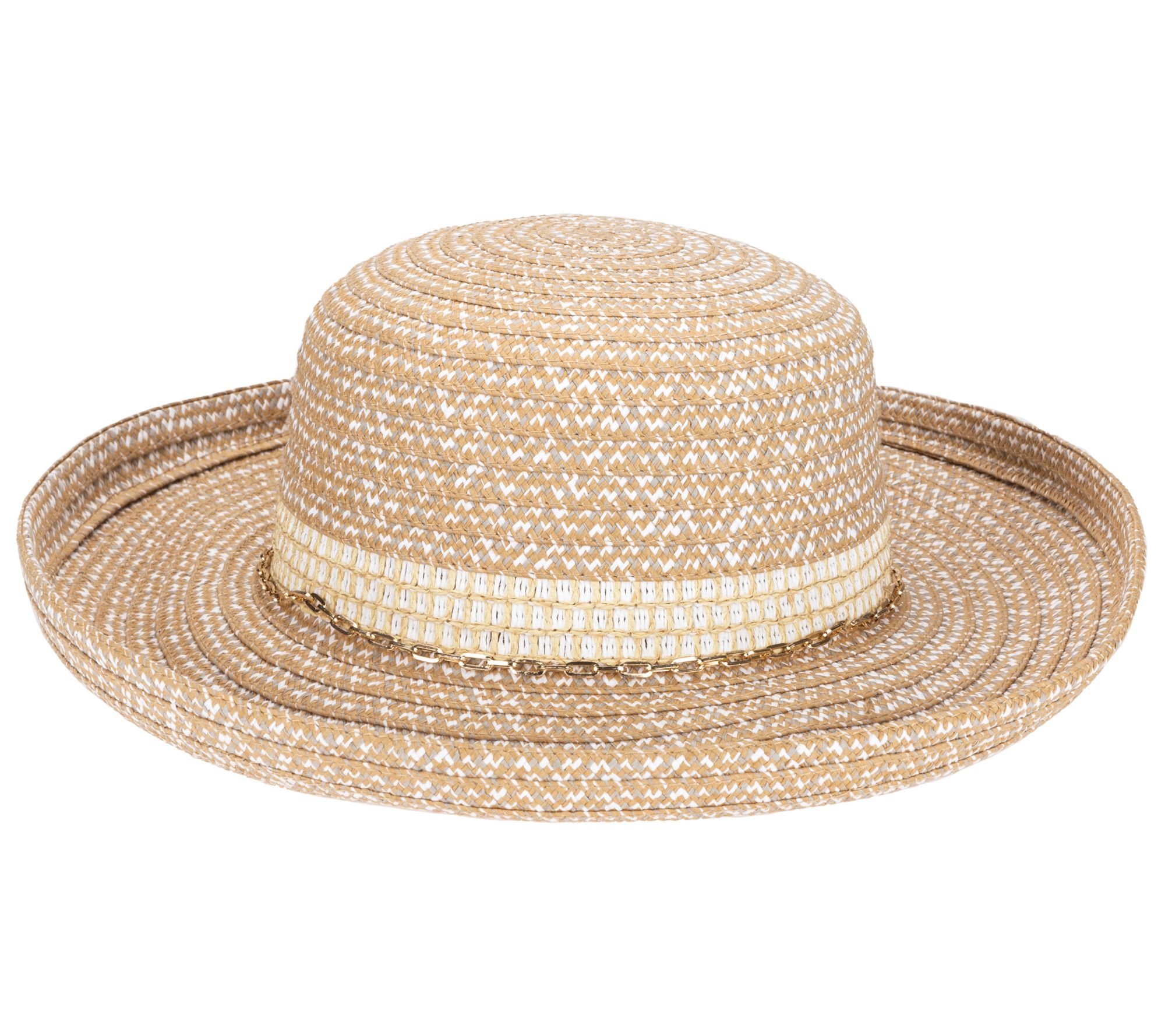 San Diego Hat Co. Mixed Ultrabraid Round CrownSun Hat - QVC.com