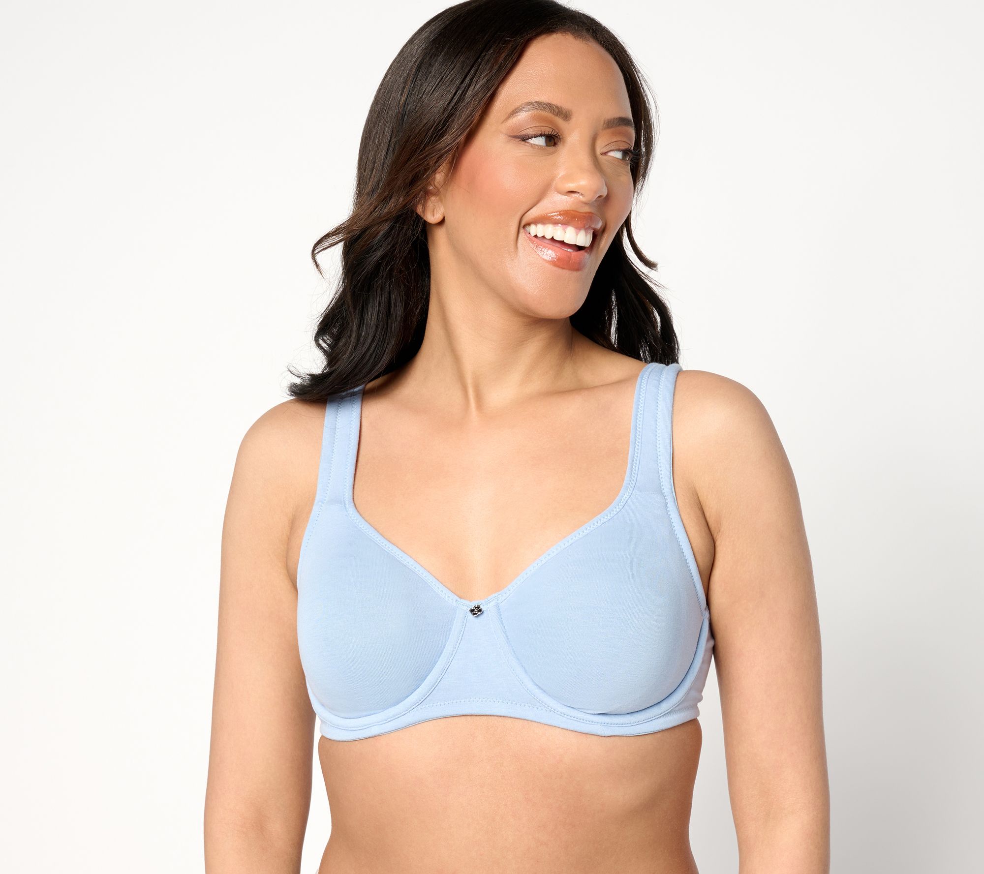 "As Is" Breezies Cotton Stretch Full Support Unlined Underwire Bra