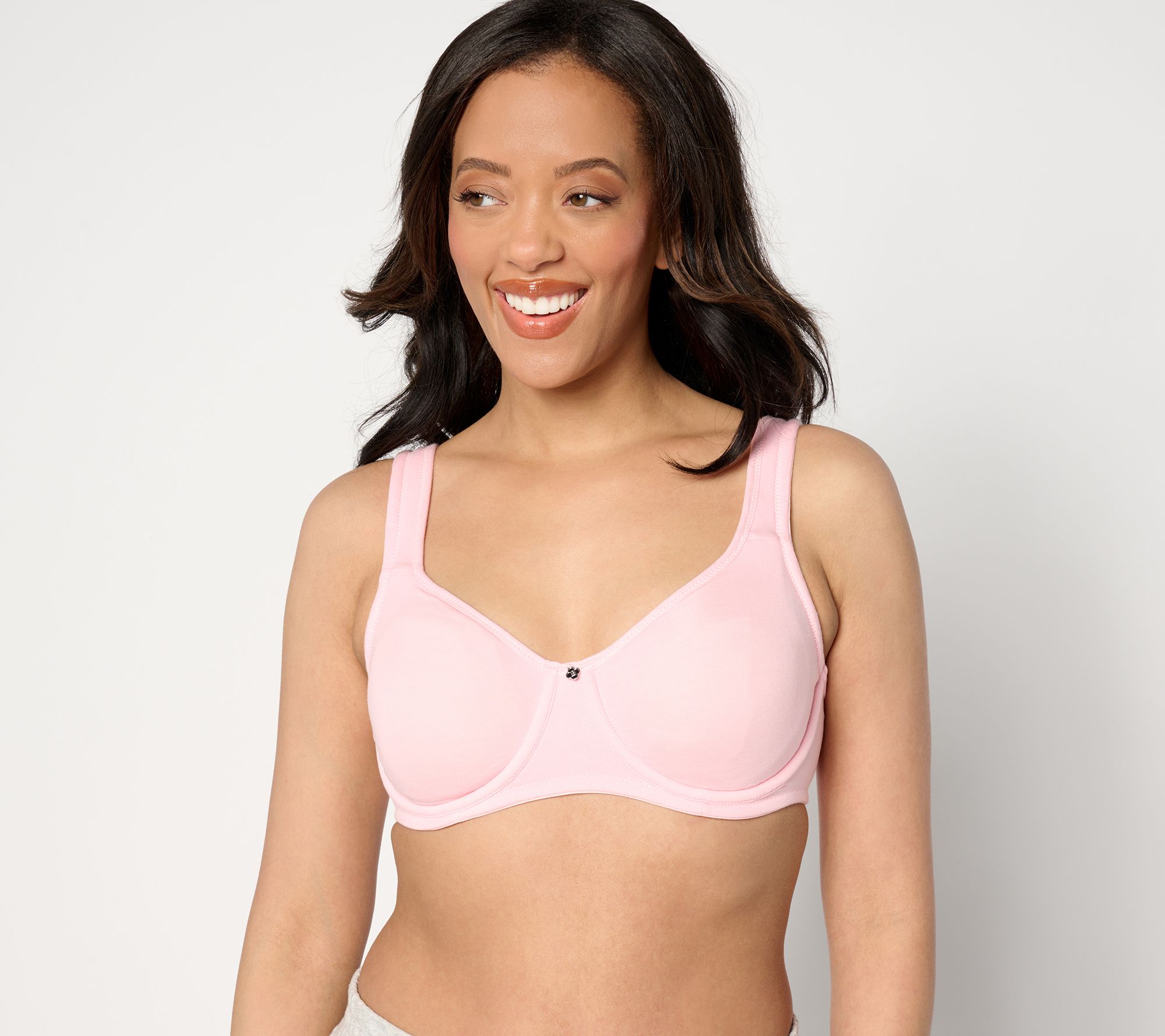 "As Is" Breezies Cotton Stretch Full Support Unlined Underwire Bra