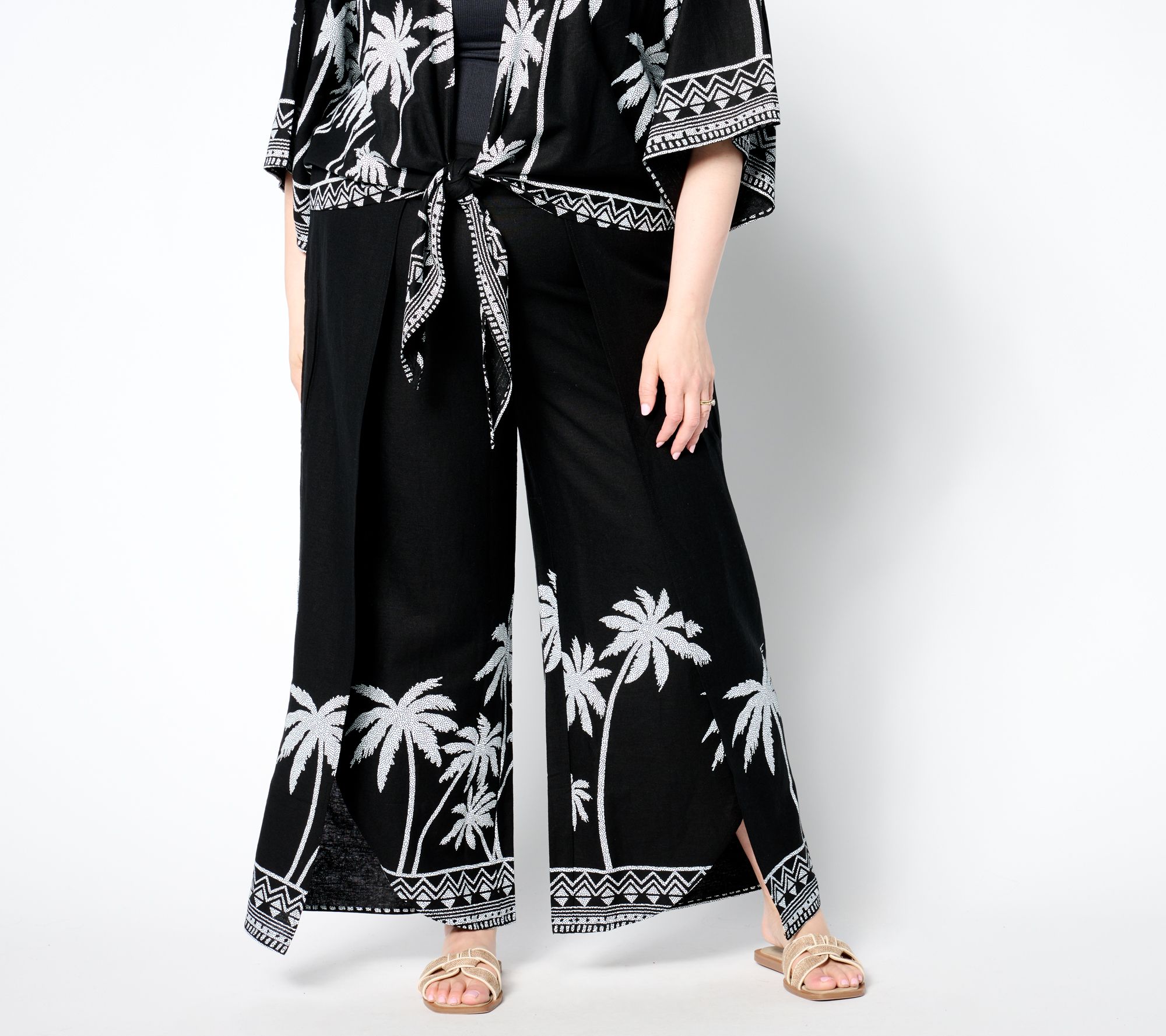 "As Is" Bellisima by Kim Gravel Petite Boutique Palm Ankle Pant