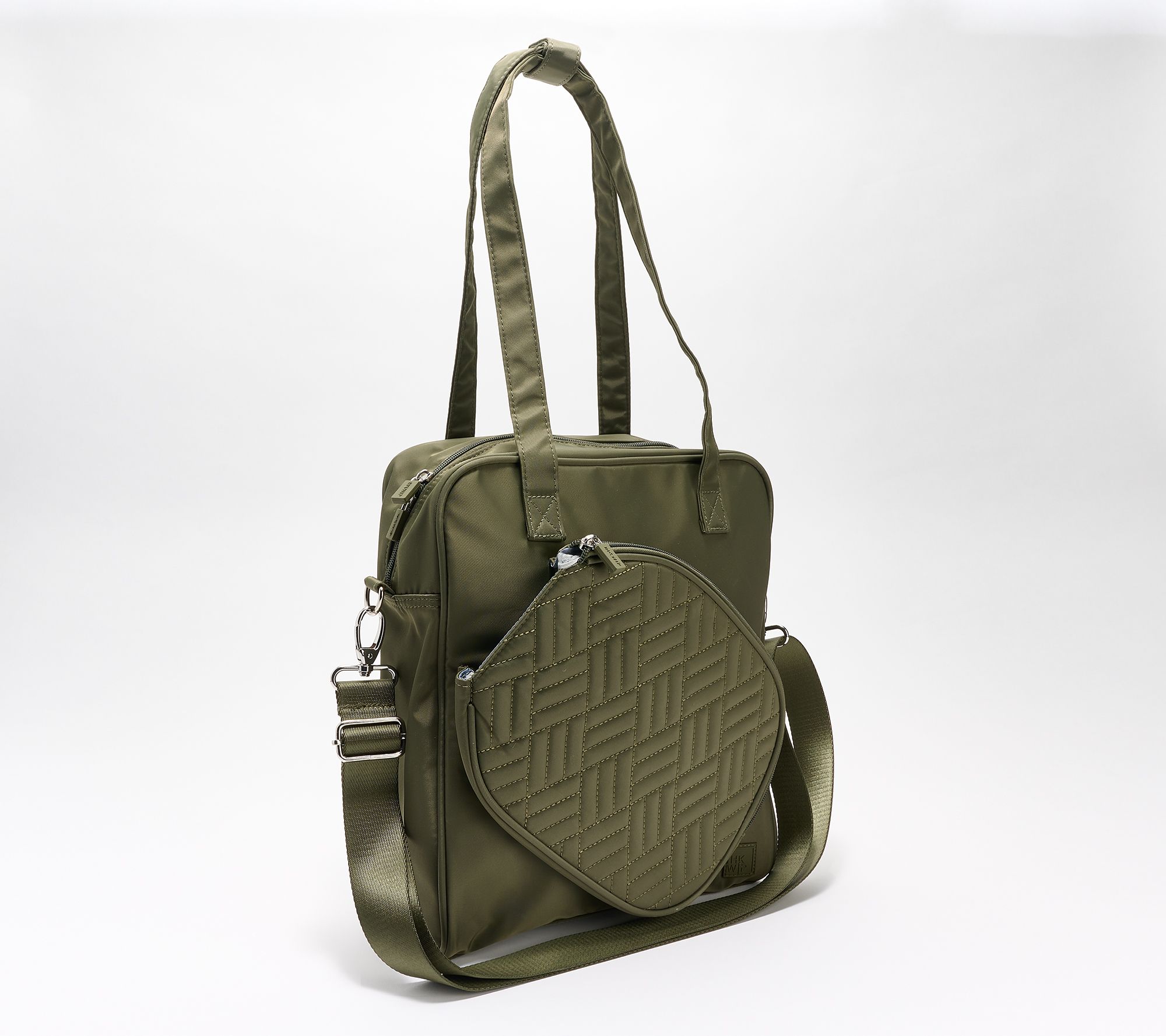 "As Is" IHKWIP Quilted Pickleball Tote with Crossbody Strap