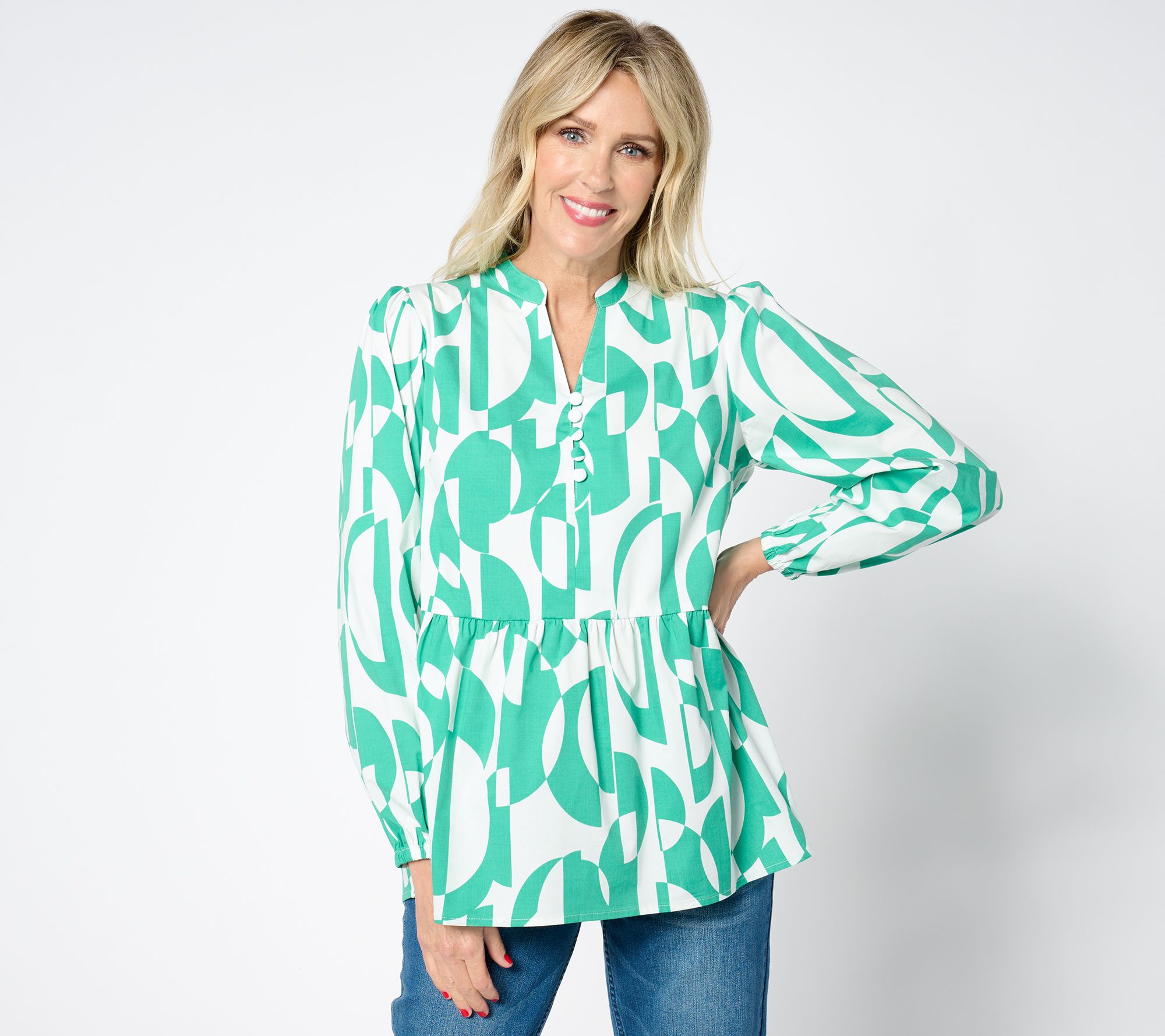 "As Is" Belle by Kim Gravel Geo Goddess Blouse