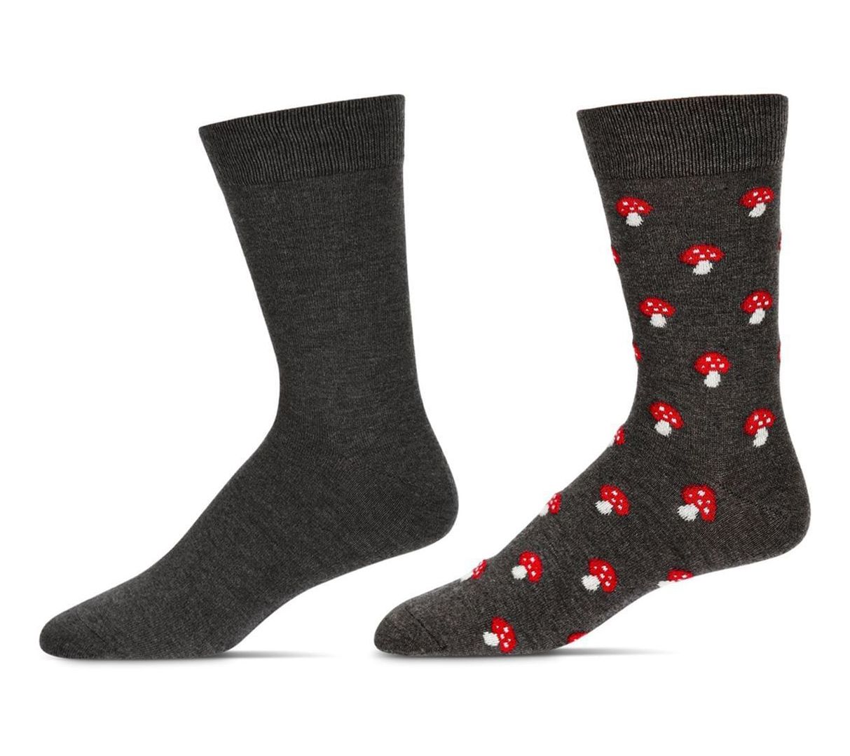 Men's 2 Pair Pack Cashmere Novelty Crew Socks