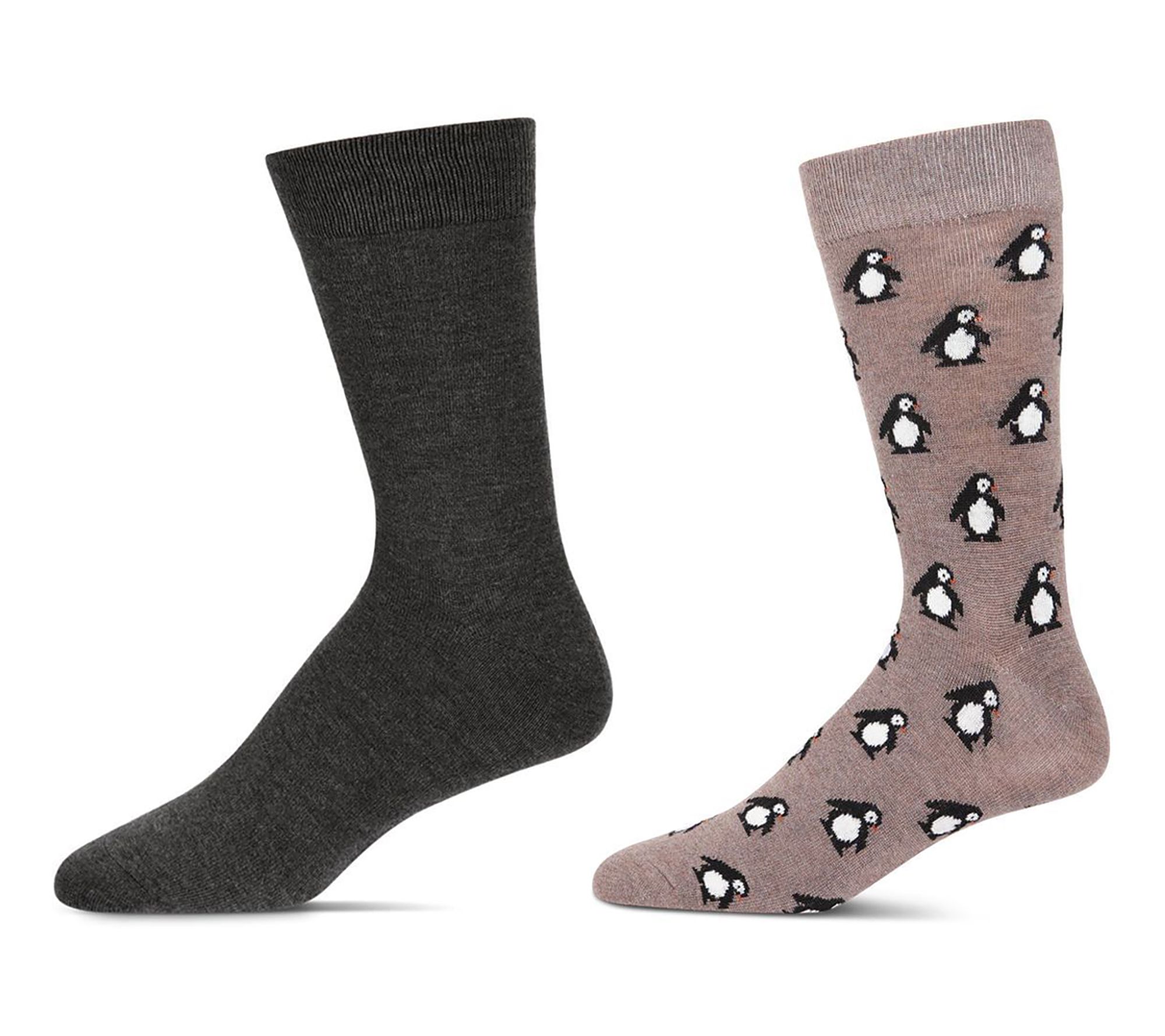 Men's 2 Pair Pack Cashmere Novelty Crew Socks